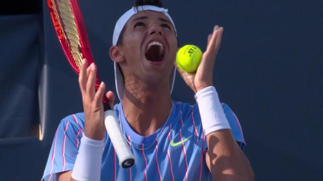 Ultimate Tennis Showdown: Popyrin, entre el enfado y la risa, no se creía la decisión del árbitro Ultimate Tennis Showdown: Popyrin, entre el enfado y la risa, no se creía la decisión del árbitro