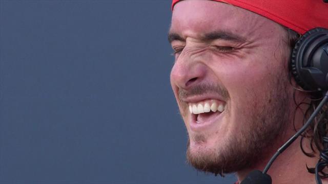 Tsitsipas tries to belt out Justin Timberlake during coaching interval Tsitsipas tries to belt out Justin Timberlake during coaching interval