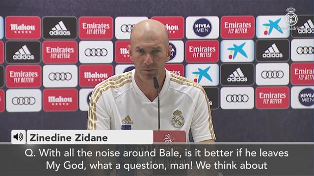 'My God, what a question man' - Gareth Bale question leaves Zinedine Zidane very annoyed 'My God, what a question man' - Gareth Bale question leaves Zinedine Zidane very annoyed