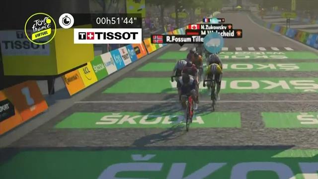 Will Clarke wins final stage on virtual Champs Elysees Will Clarke wins final stage on virtual Champs Elysees