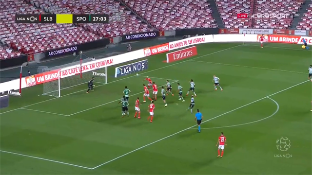 Liga NOS, Benfica-Sporting: Gol de delantero puro de Seferovic Liga NOS, Benfica-Sporting: Gol de delantero puro de Seferovic