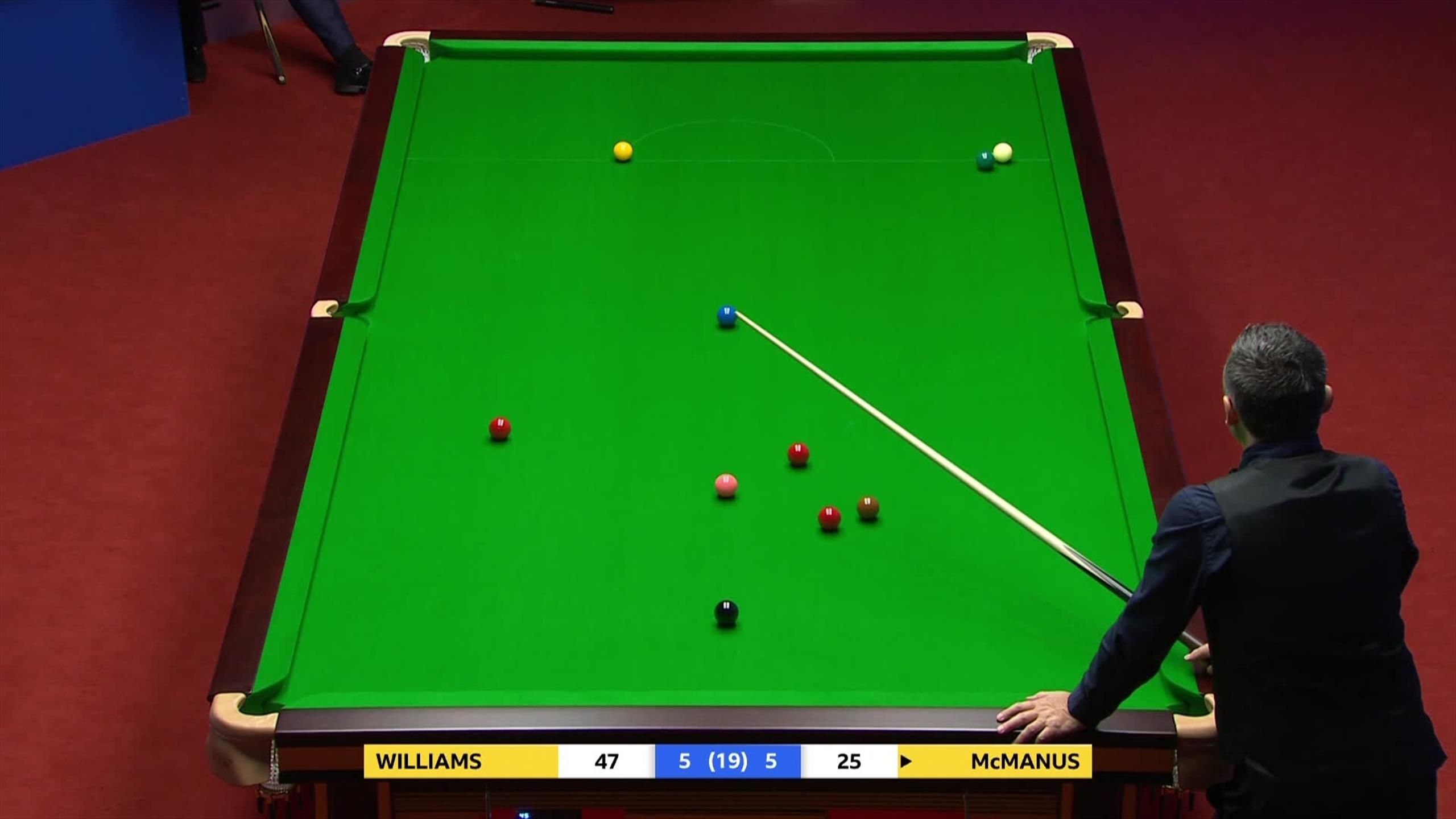 Snooker referee calls on VAR to check the what order the balls touched