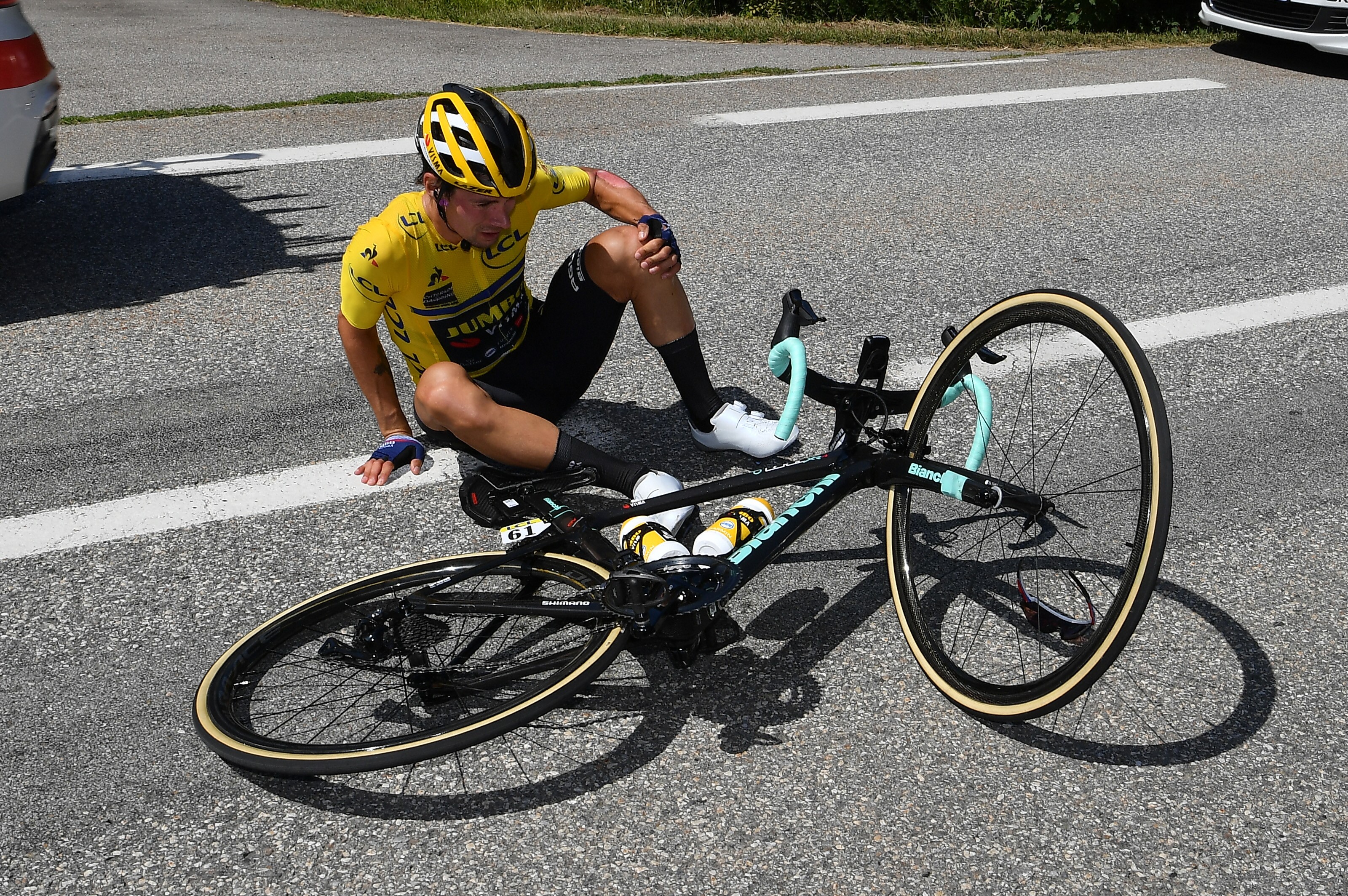 Primoz Roglic a căzut în Dauphine