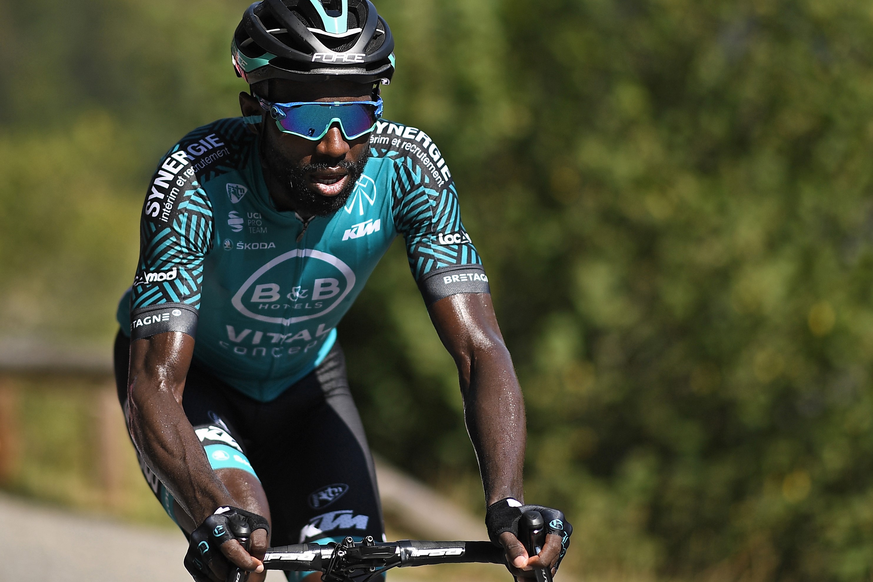 Team Vital Concept Cycling Club rider France's Kevin Reza rides during the 8th stage of the 107th edition of the Tour de France cycling race, 140 km between Cazeres-sur-Garonne and Loudenvielle, on September 5, 2020