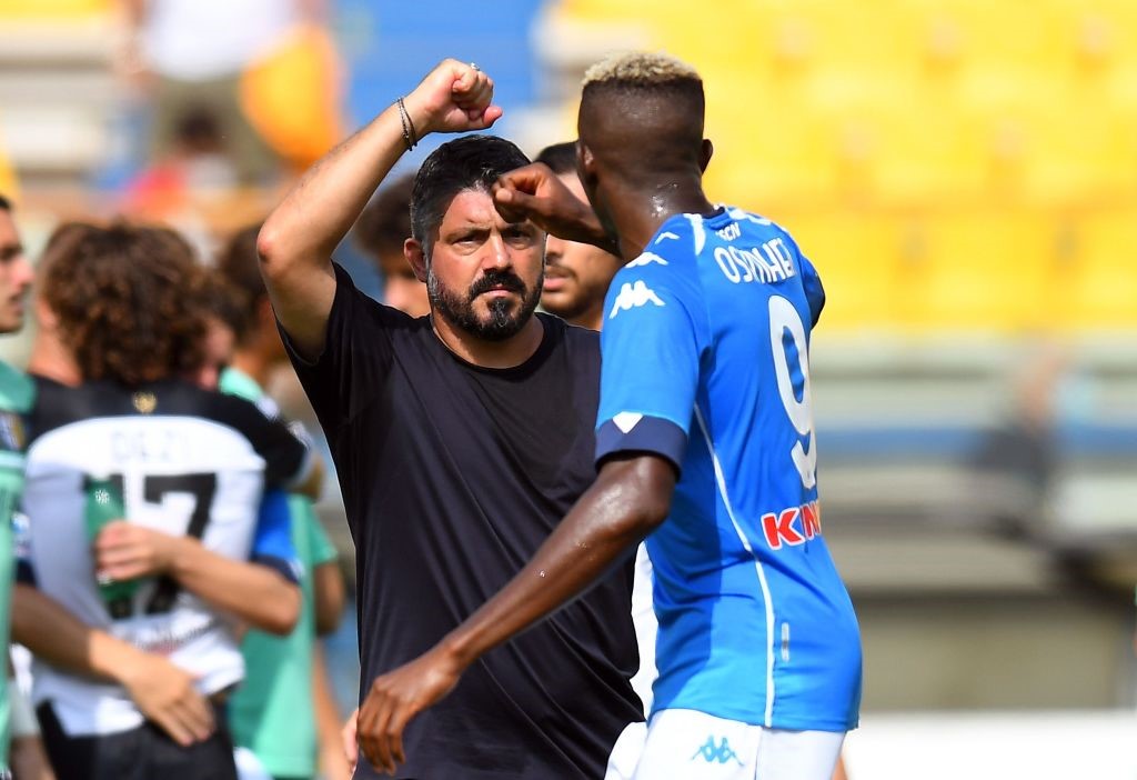 Gennaro Gattuso, Victor Osimhen - Parma-Napoli Serie A 2020-21