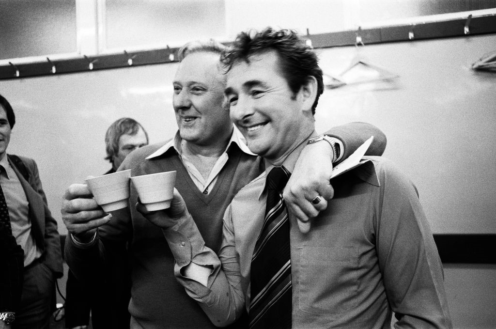 Brian Clough e l'inseparabile Peter Taylor ai tempi del Nottingham Forest