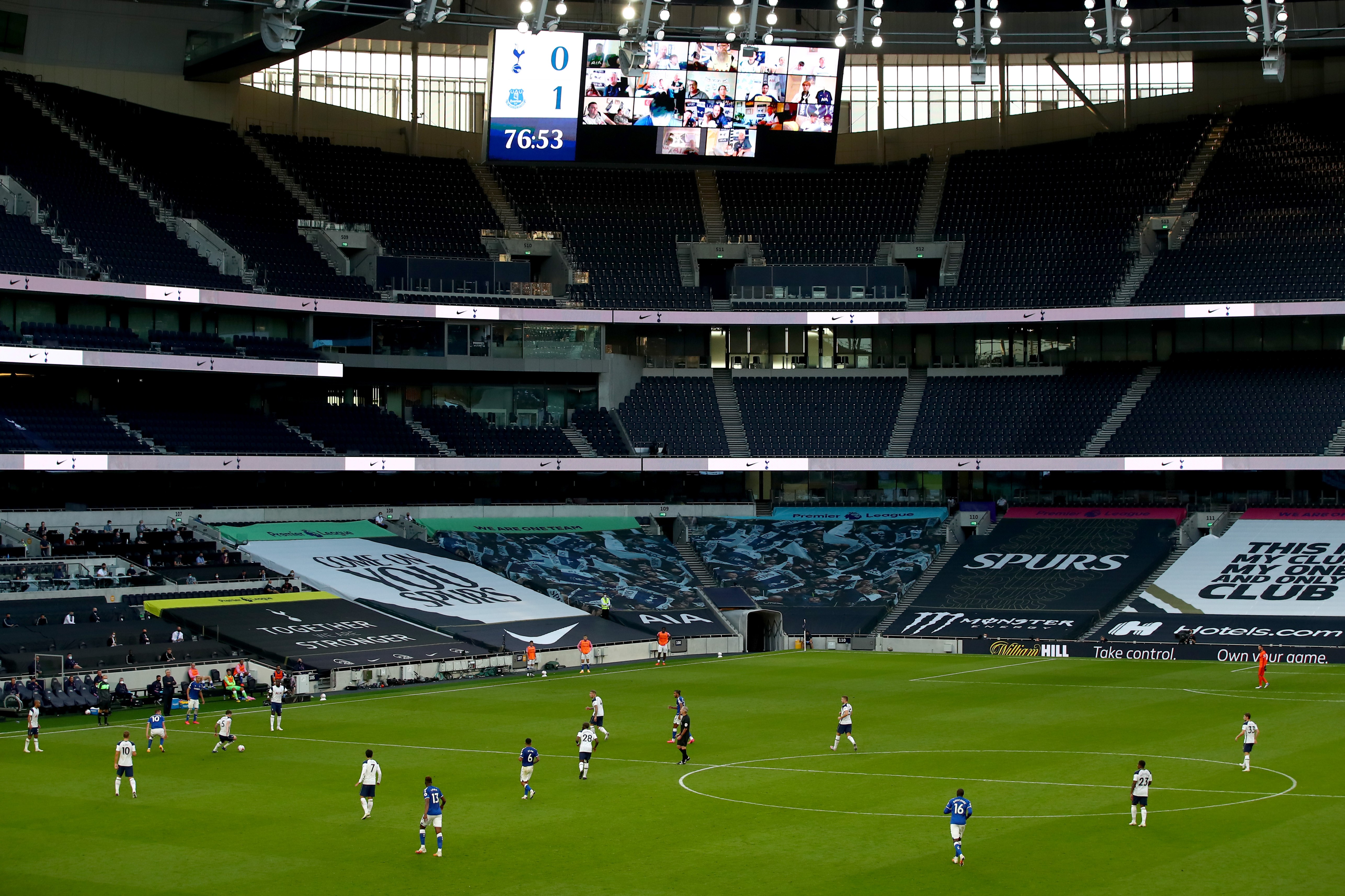 Tottenham play at empty stadium