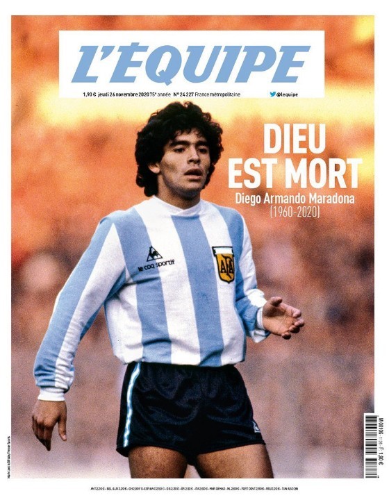 L'Equipe front page