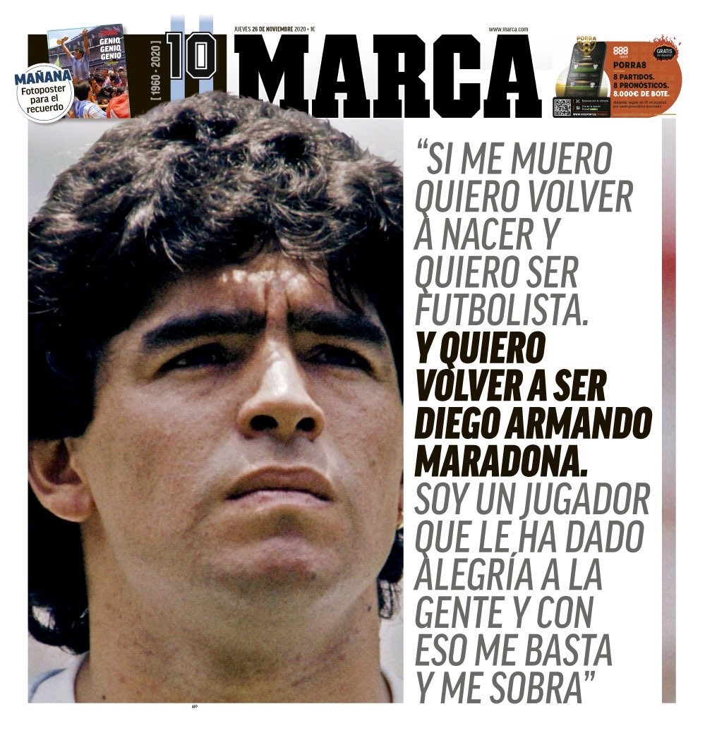 Diego Maradona Dies At 60 God Is Dead World S Press Pays Tribute Eurosport