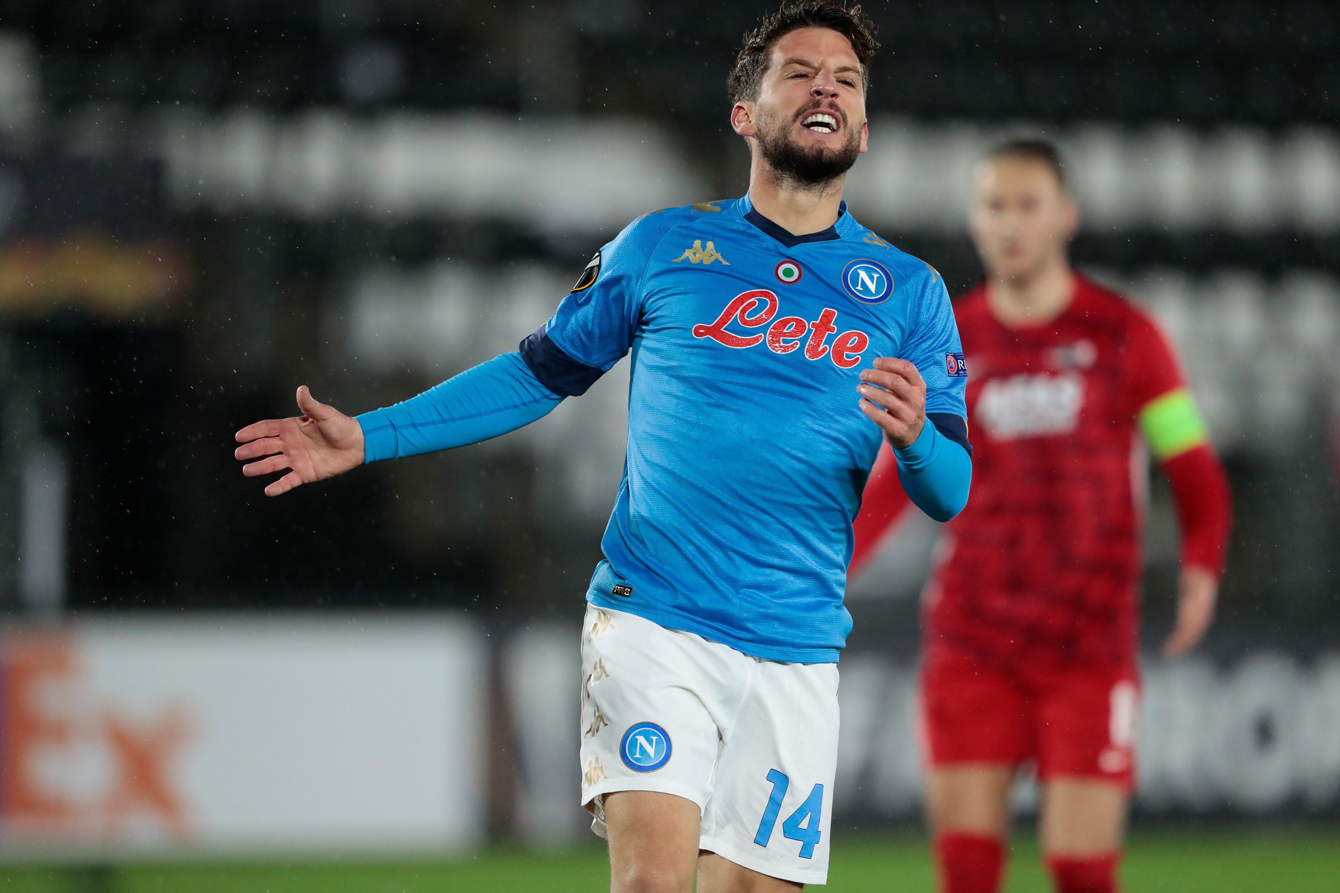 La frustrazione di Dries Mertens, AZ-Napoli, Getty Images