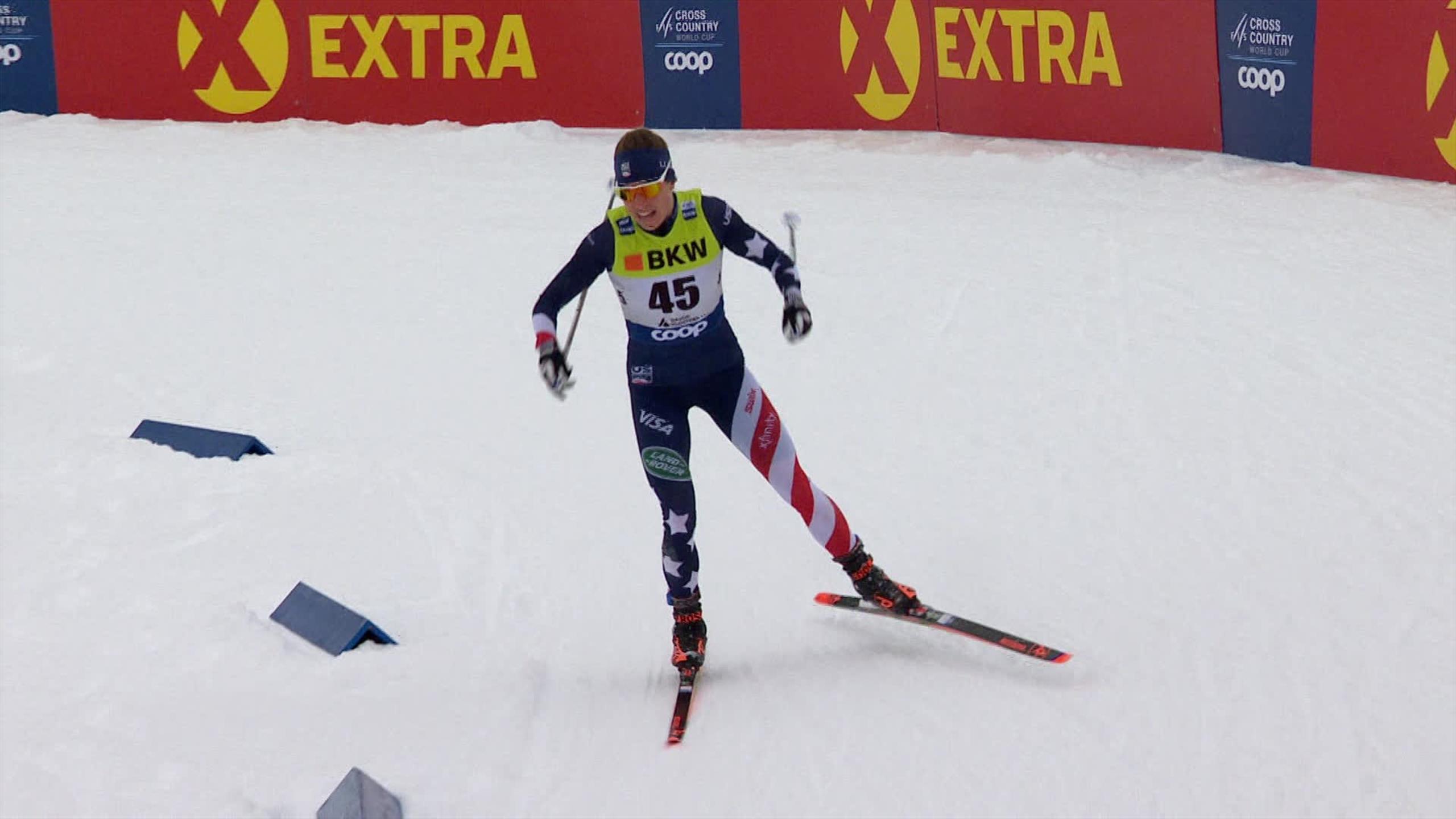 Crosscountry skiing video 2020 'Incredible' Rosie Brennan of USA wins