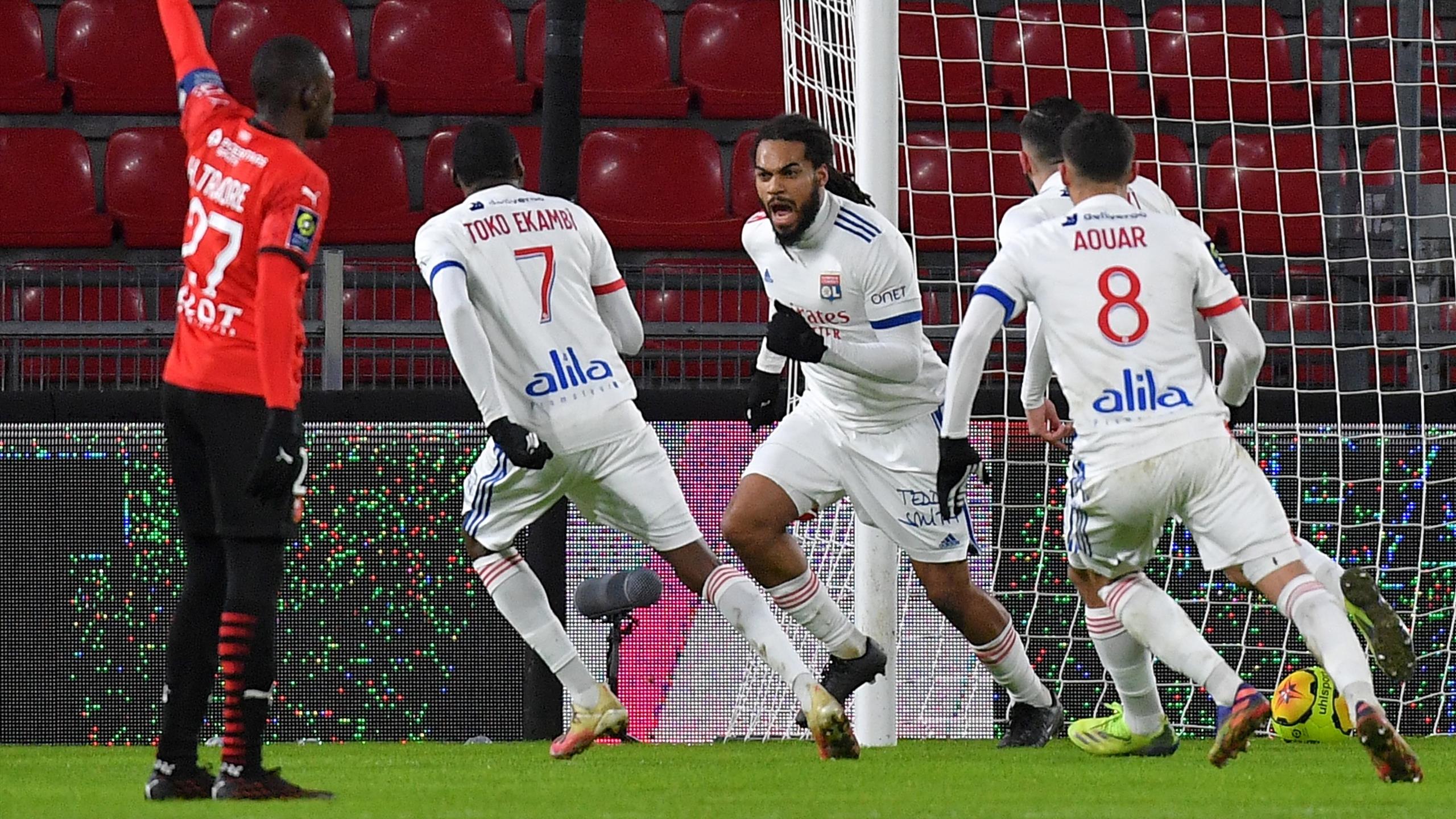 Incroyable OL qui arrache le nul à Rennes en 3 minutes et le titre de  champion d'automne - Eurosport