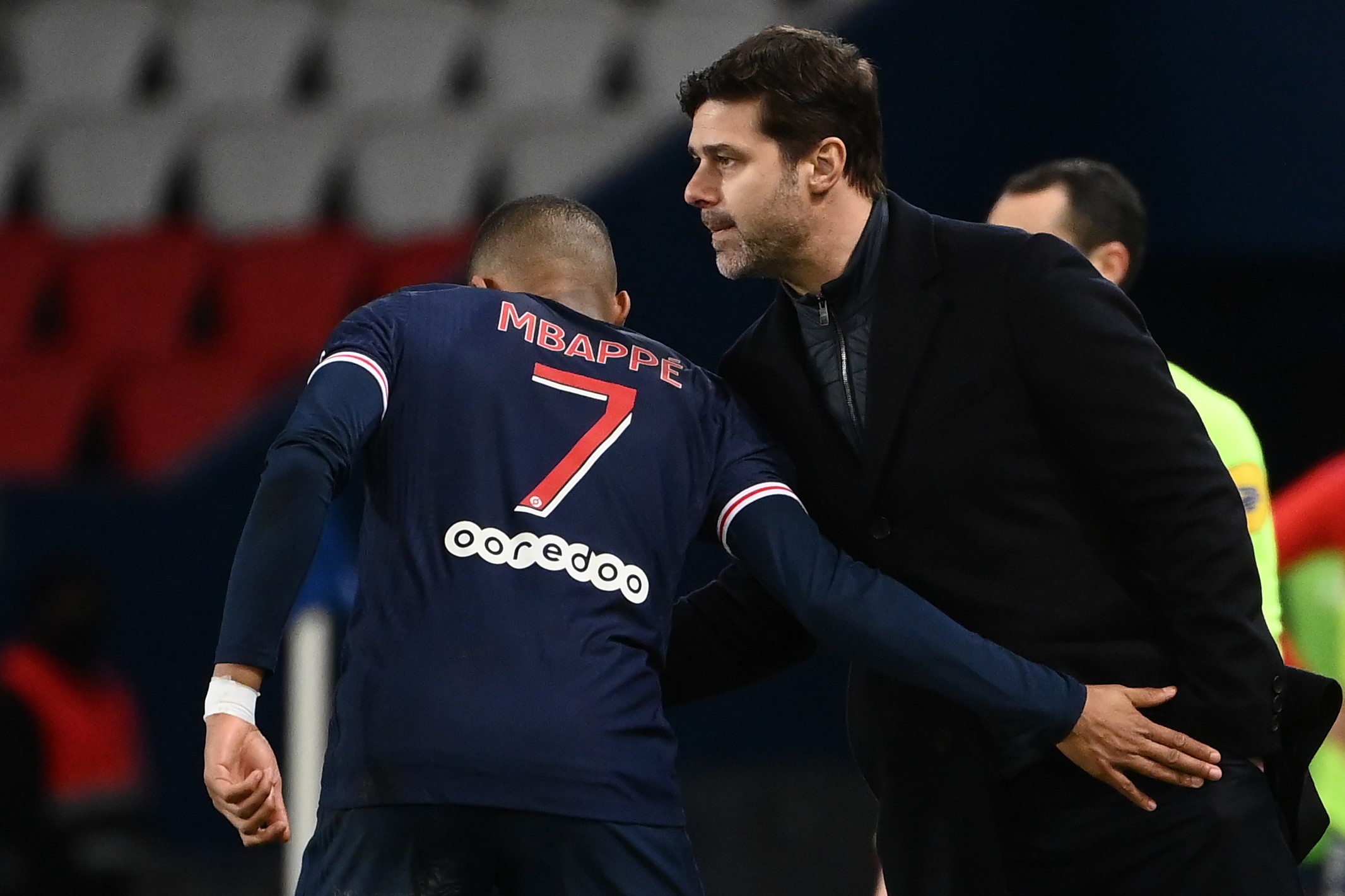 Kylian Mbappé et Mauricio Pochettino (PSG)