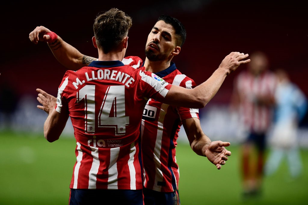 Luis Suarez, Marcos Llorente - Atlético Madrid-Celta - Liga 2020/2021 - Getty Images