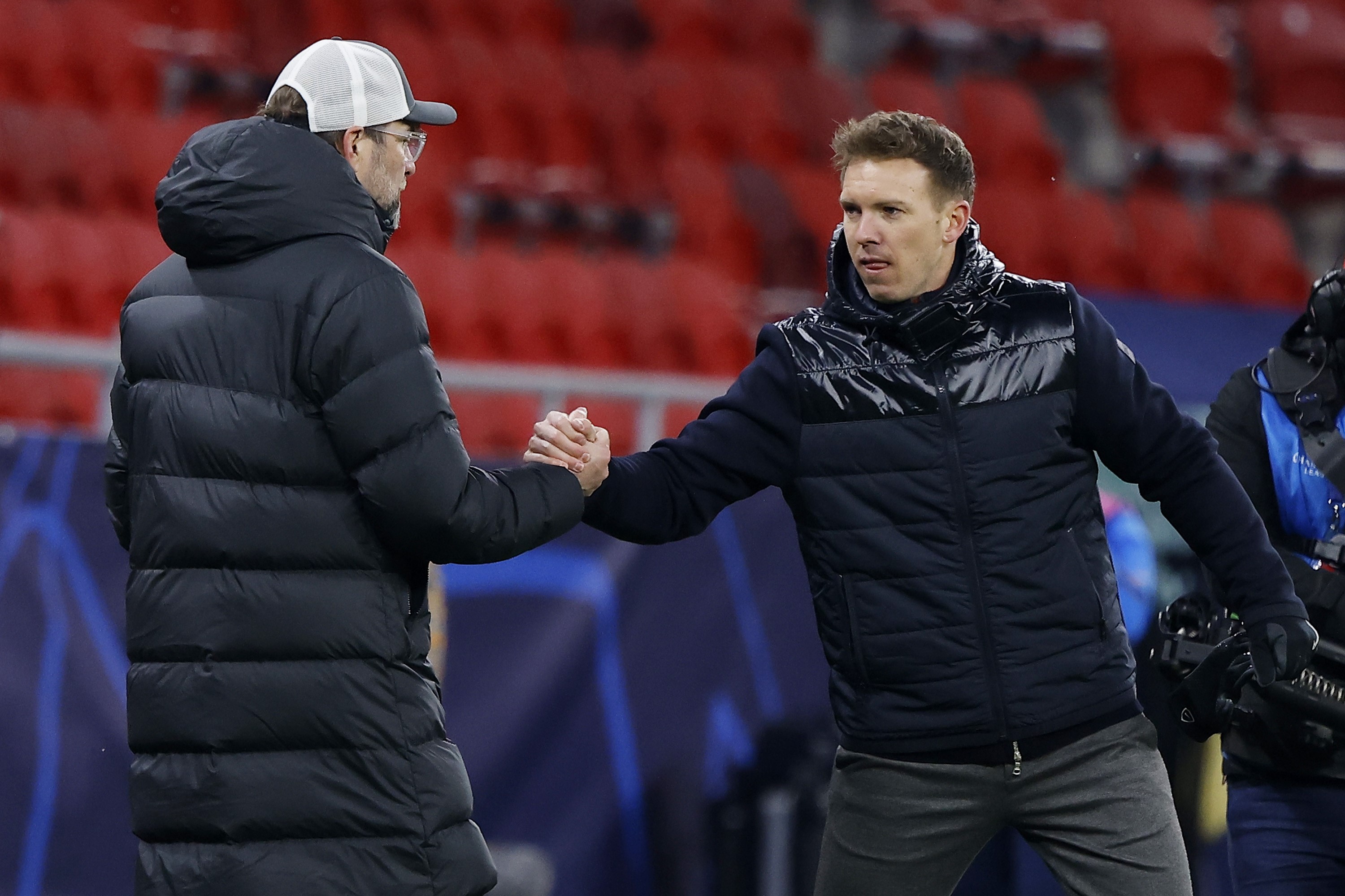 Jürgen Klopp (l.) und Julian Nagelsmann