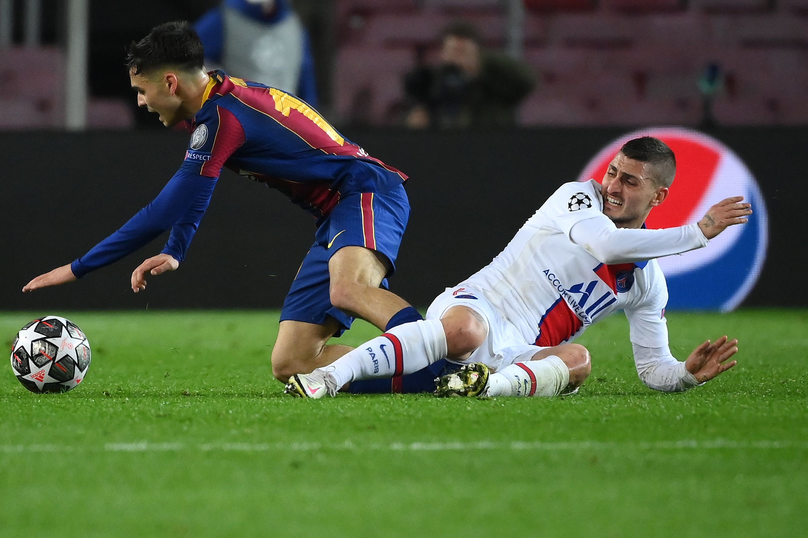 Marco Verratti face au Barça