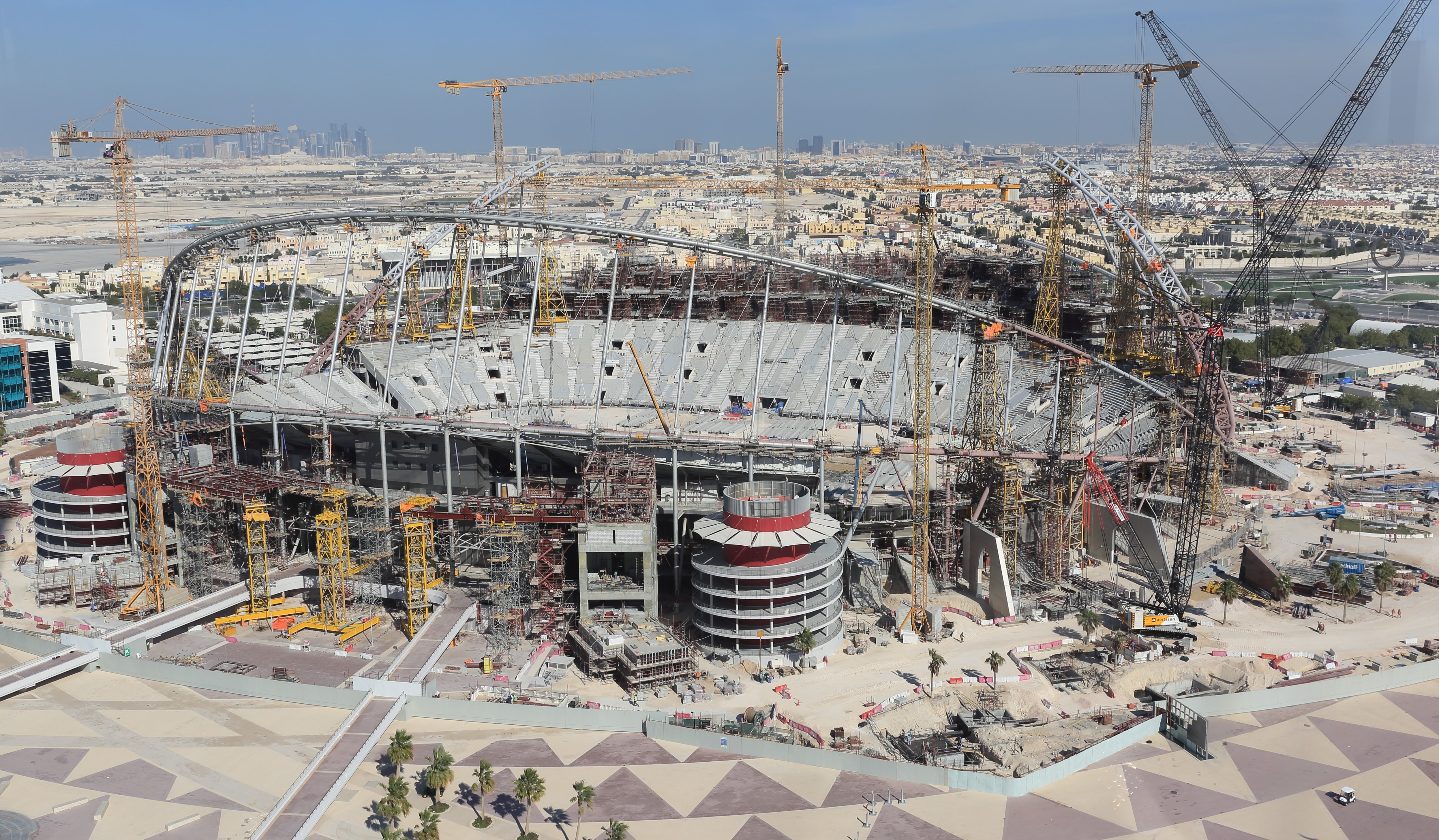 Un stade en construction au Qatar