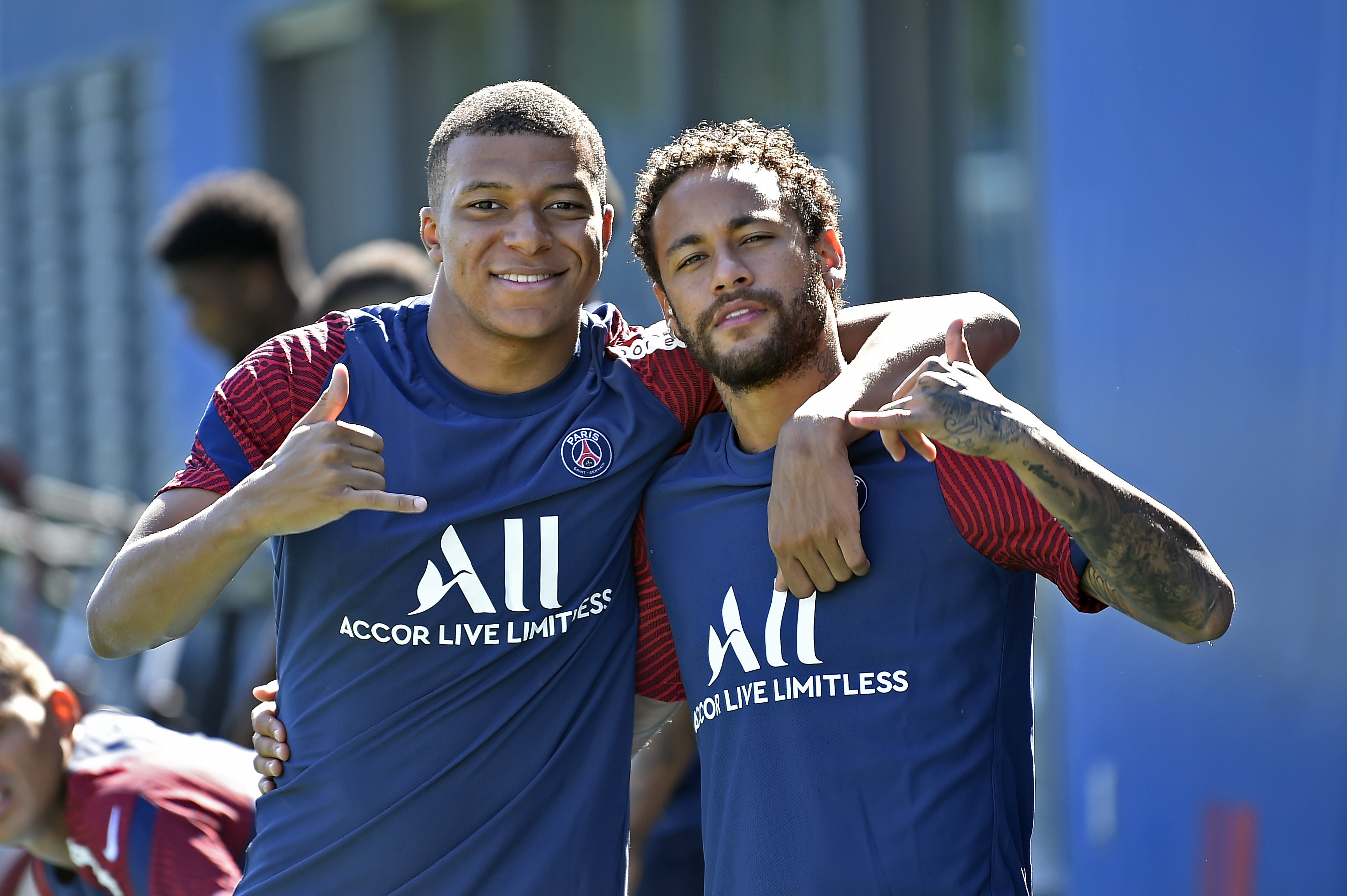 Neymar y Mbappé, jugadores del PSG.