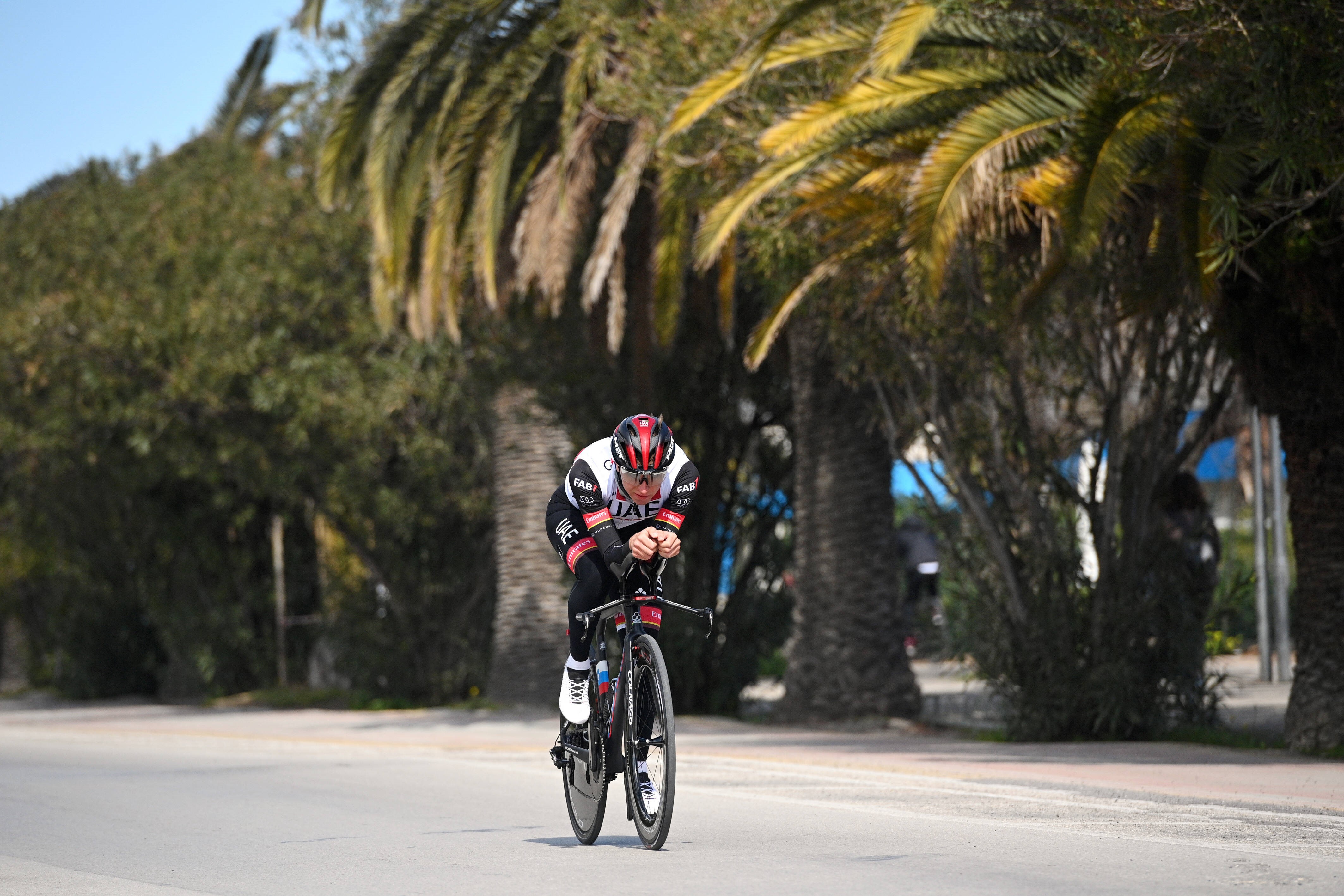 Tadej Pogacar im abschließenden Zeitfahren bei Tirreno-Adriatico