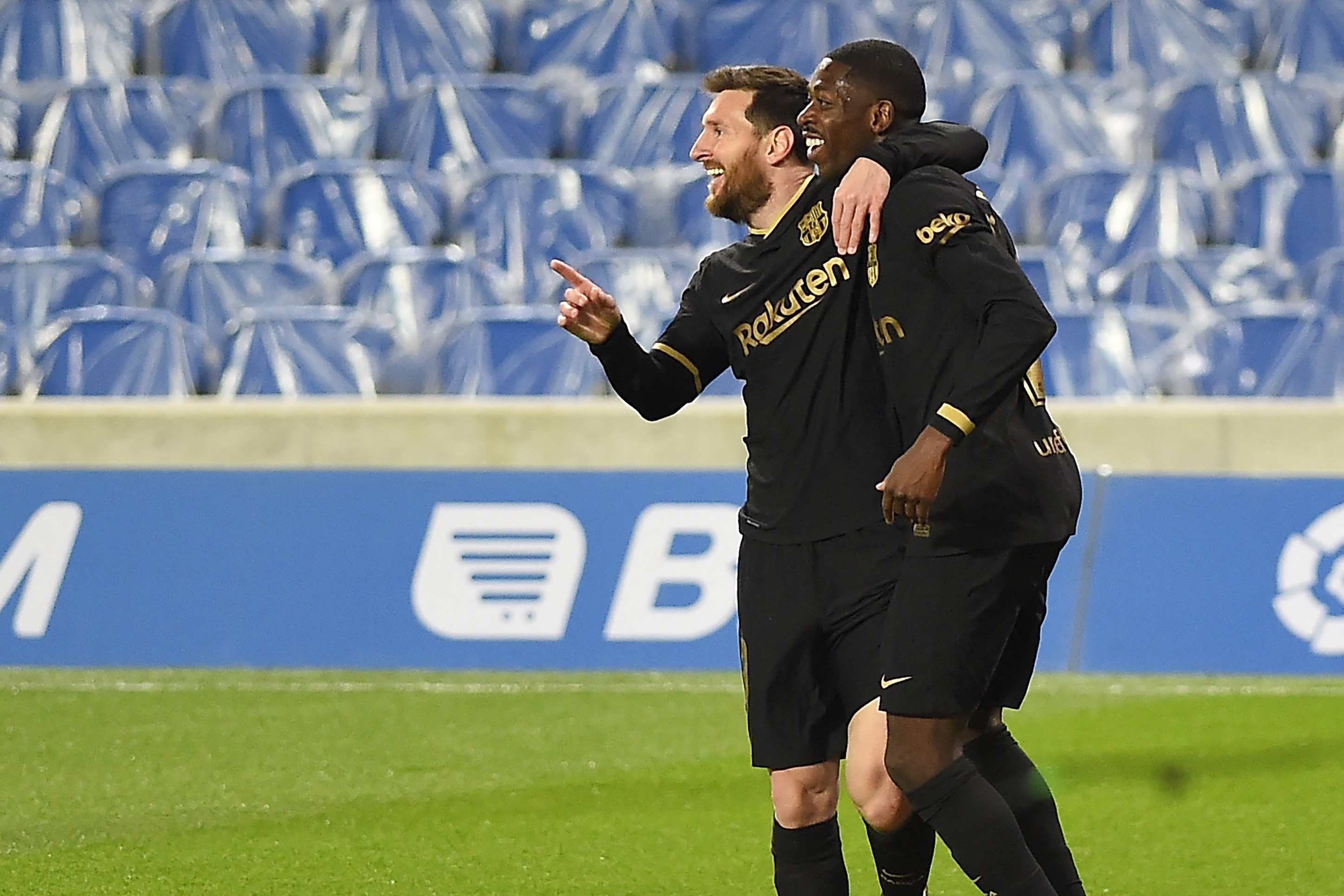 Lionel Messi et Ousmane Dembele