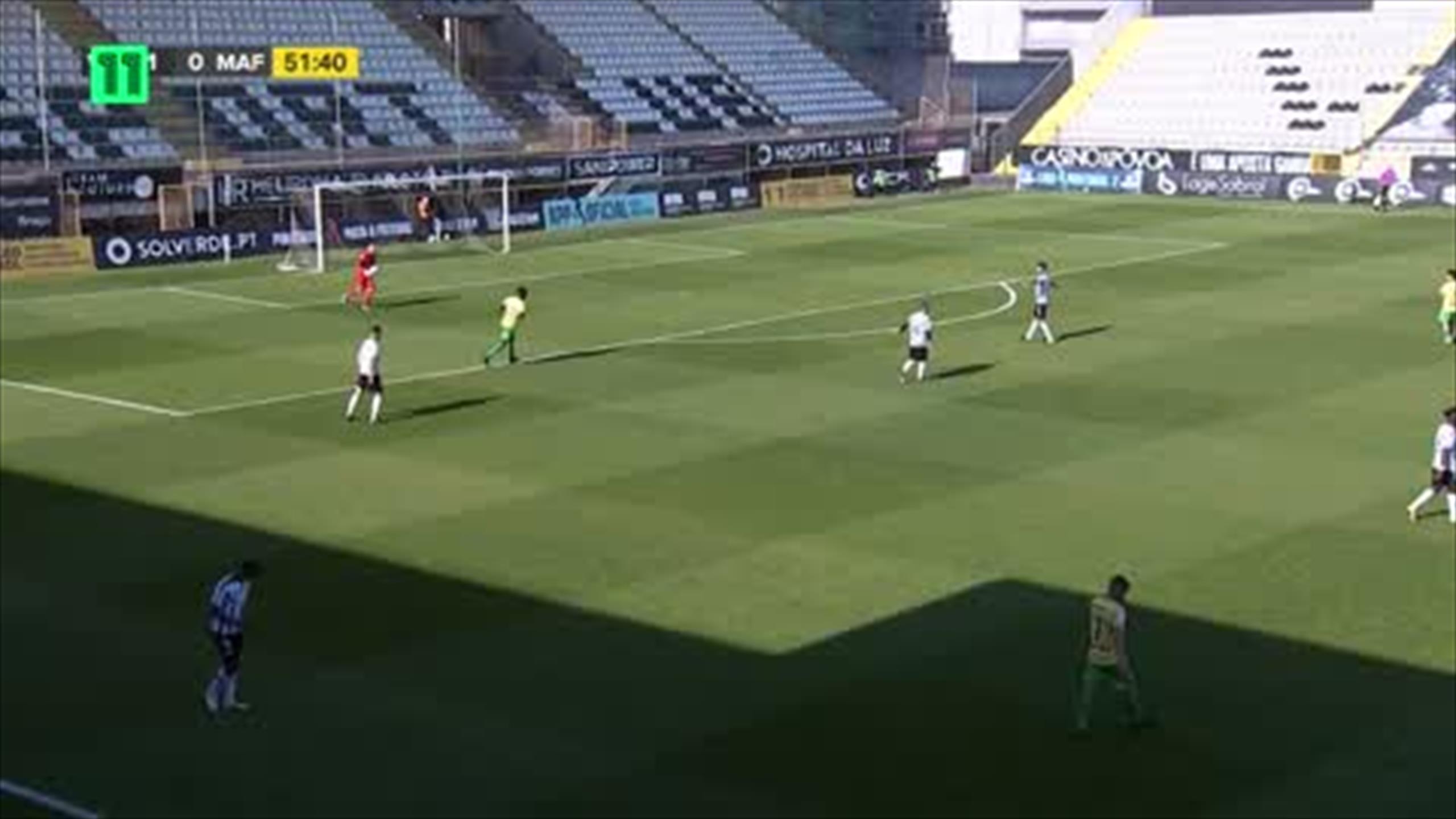 Football highlights video Varzim goalkeeper Ricardo scores a goal