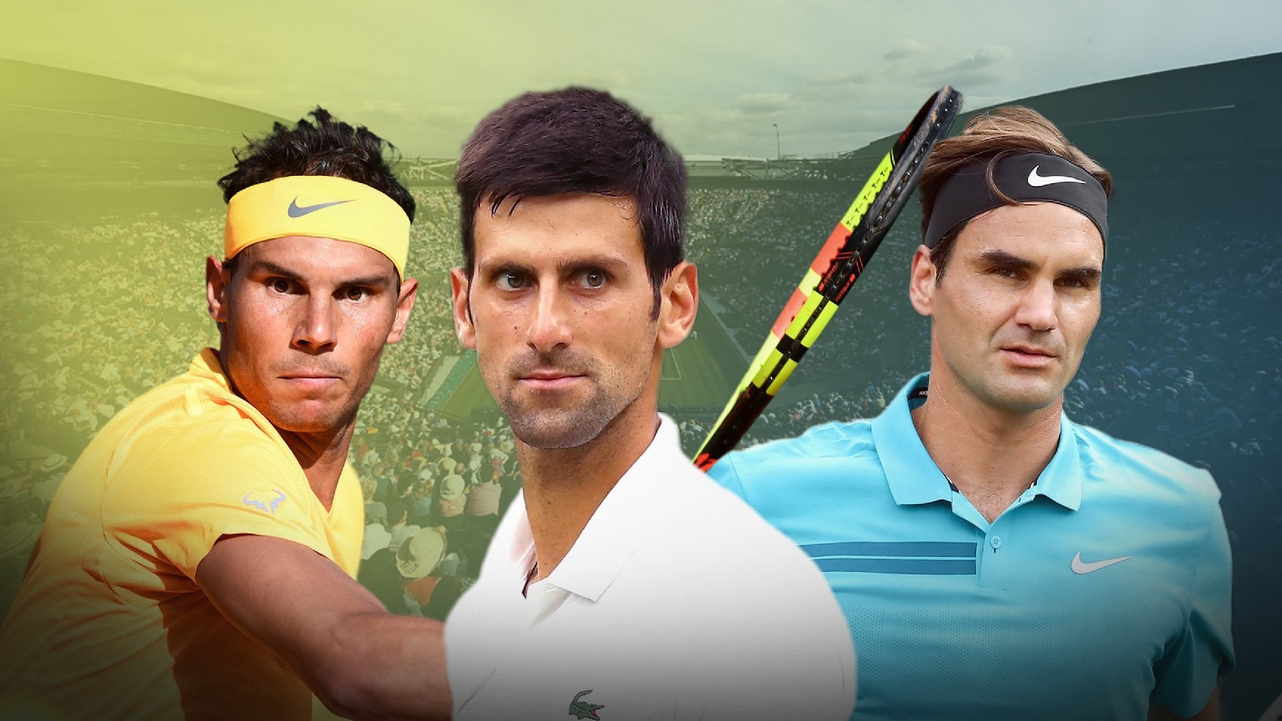 Rafael Nadal, Novak Djokovic et Roger Federer.