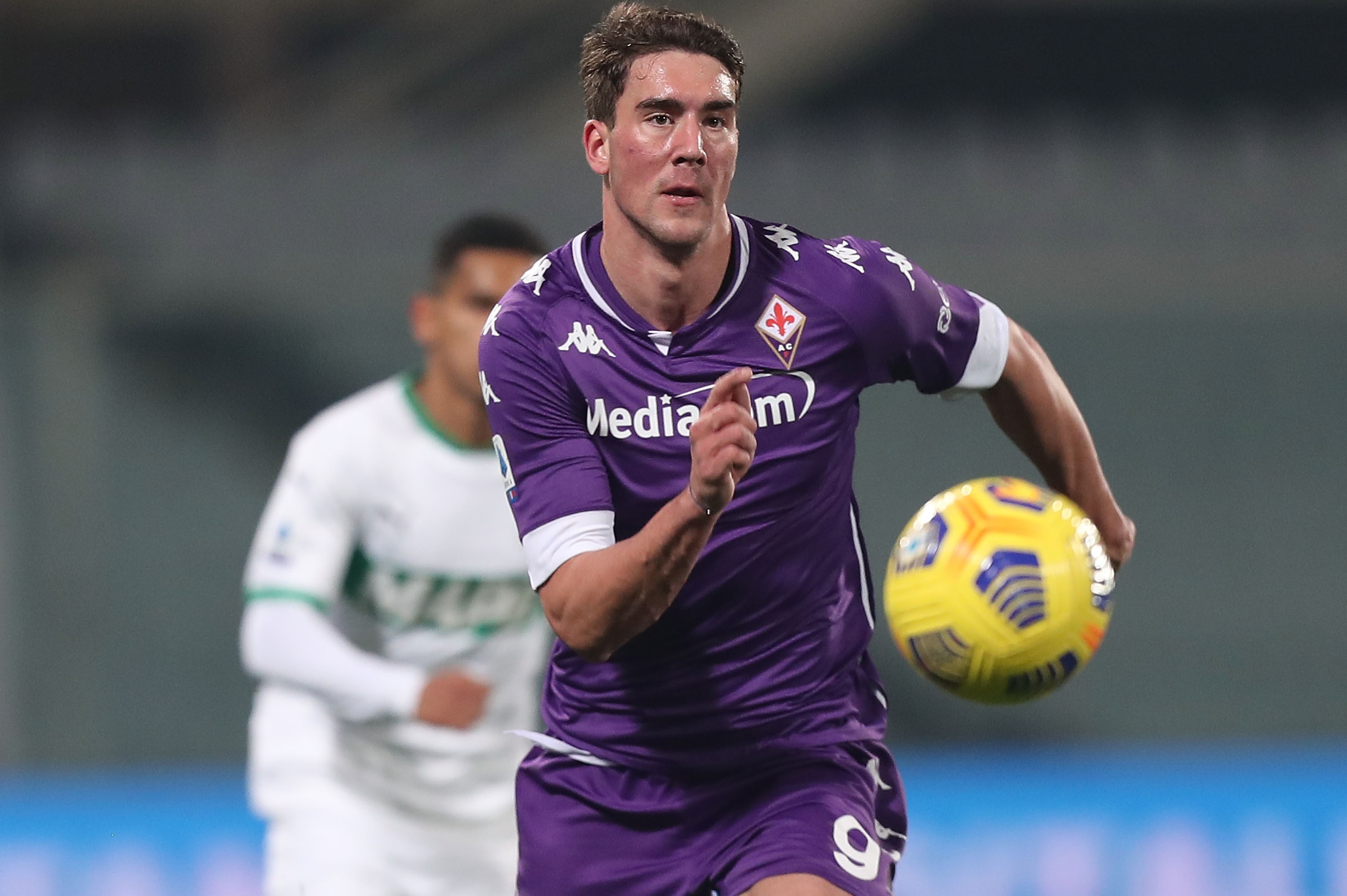 Dusan Vlahovic (Fiorentina) contro il Sassuolo