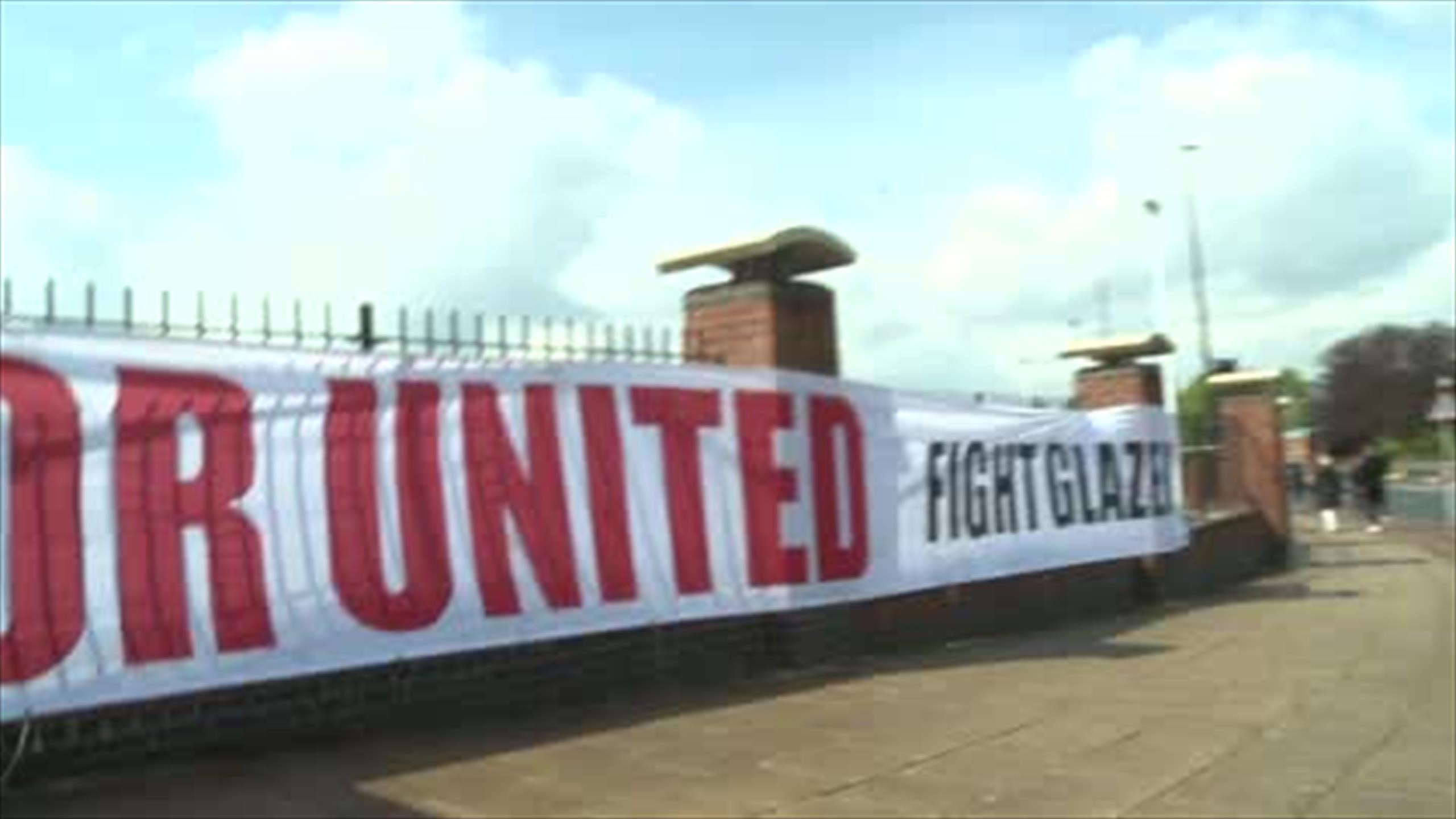 'Fight greed, fight for United' - Angry Manchester United fans protest outside Old Trafford