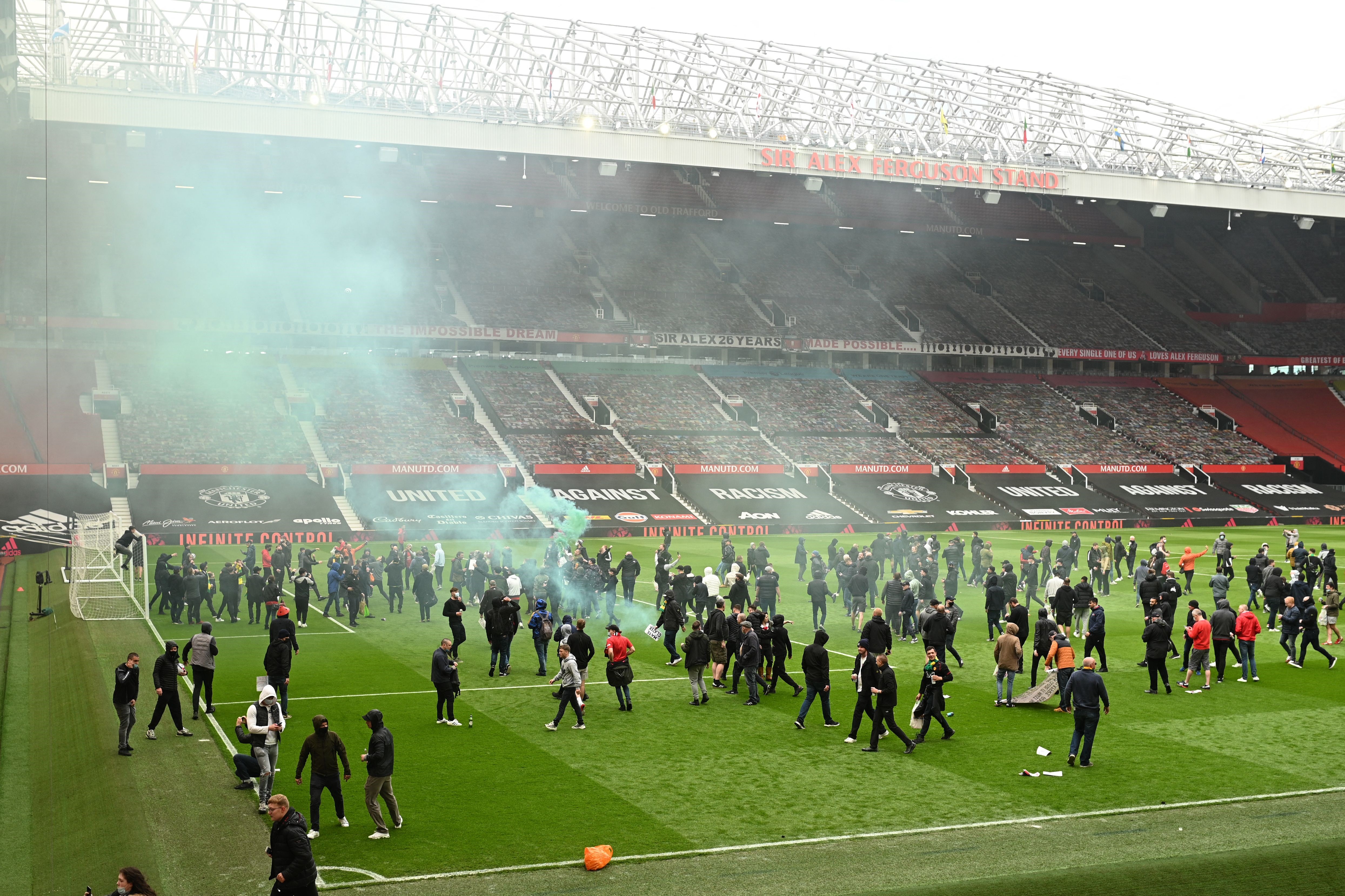 Manchester United - Liverpool proteste