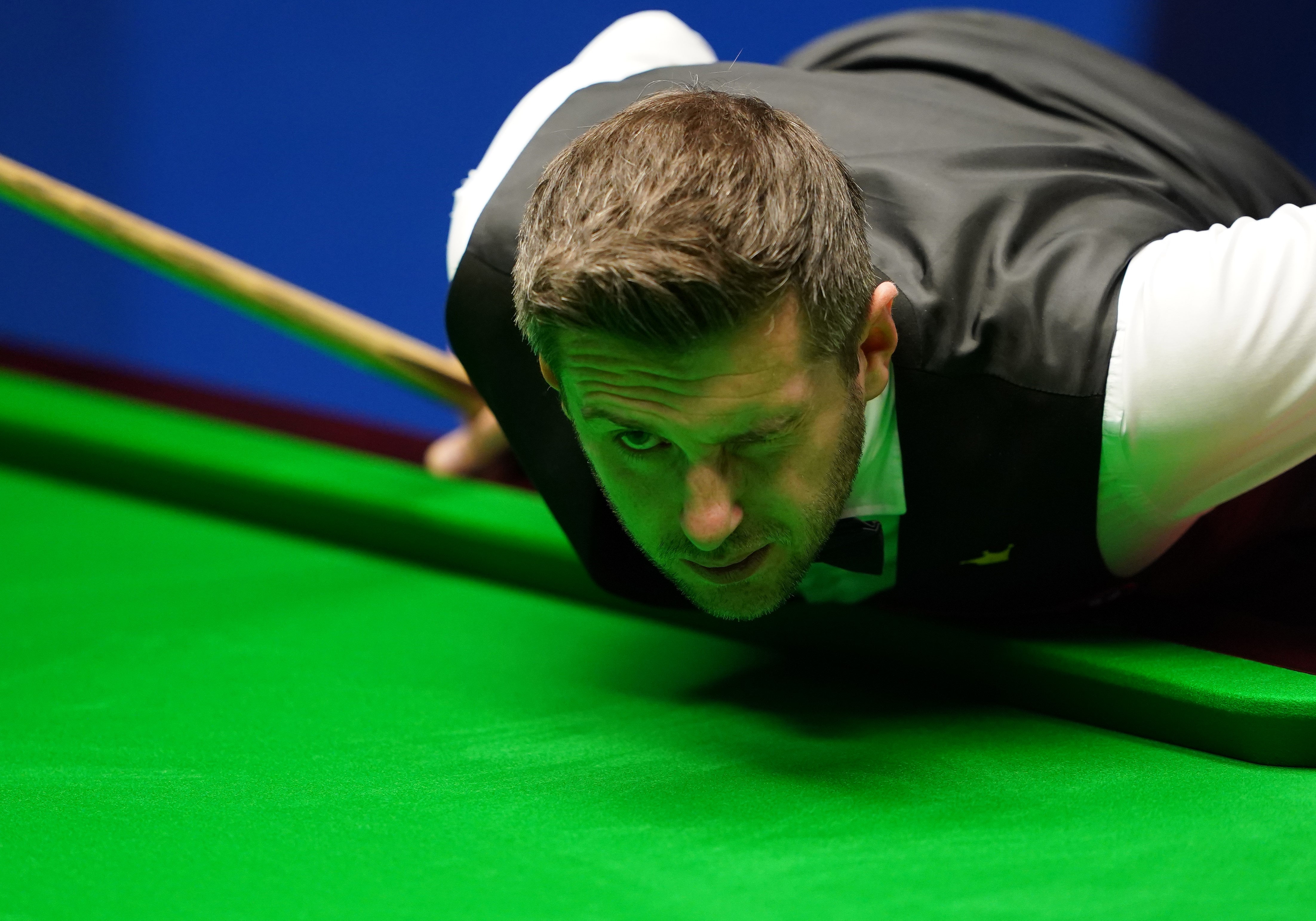 England's Mark Selby during day 16 of the Betfred World Snooker Championships 2021 at the Crucible Theatre on May 2, 2021 in Sheffield, England.