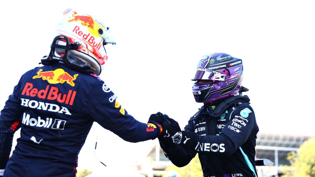 Lewis Hamilton (Mercedes) et Max Verstappen (Red Bull) au Grand Prix d'Espagne 2021