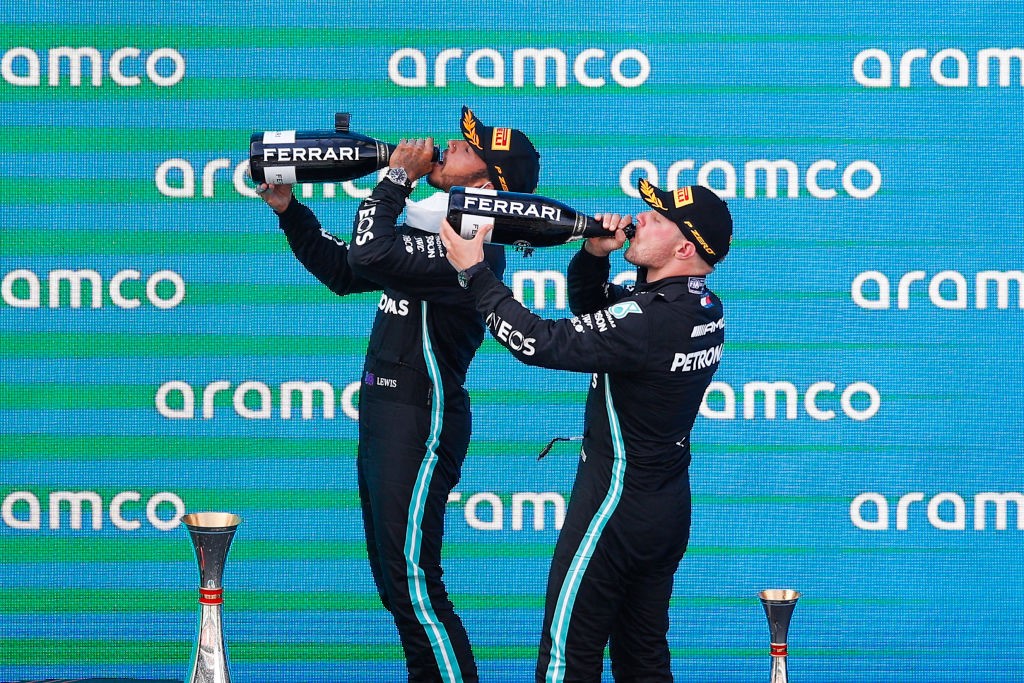 Lewis Hamilton et Valtteri Bottas (Mercedes) au Grand Prix d'Espagne 2021