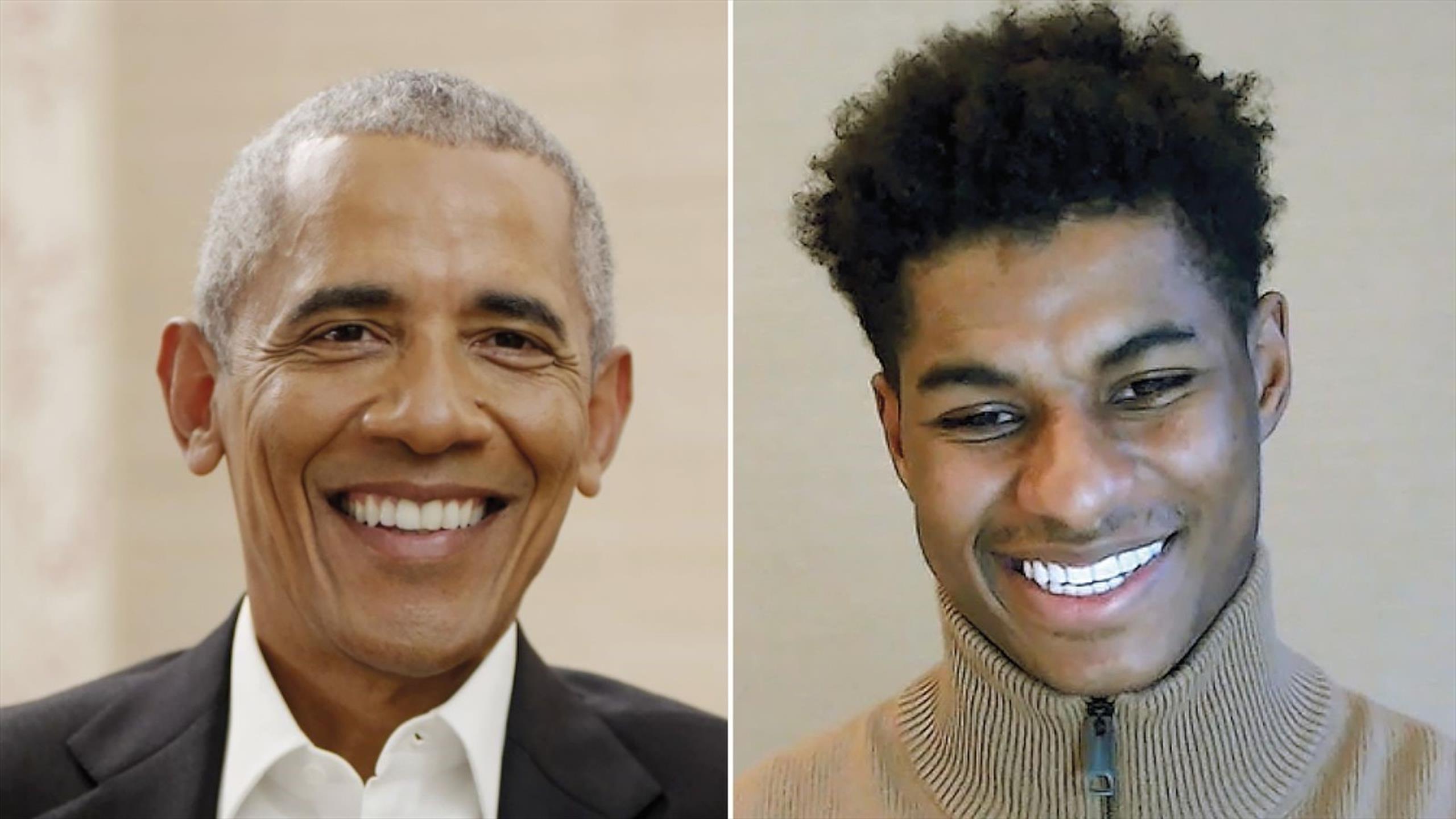 Former U.S. president Barac Obama praises England forward Marcus Rashford for child food poverty campaign