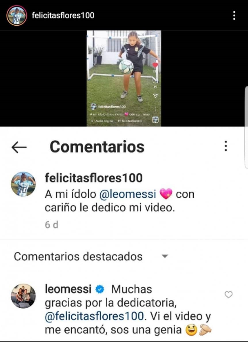 Comentariul lui Messi la videoclipul unei fane