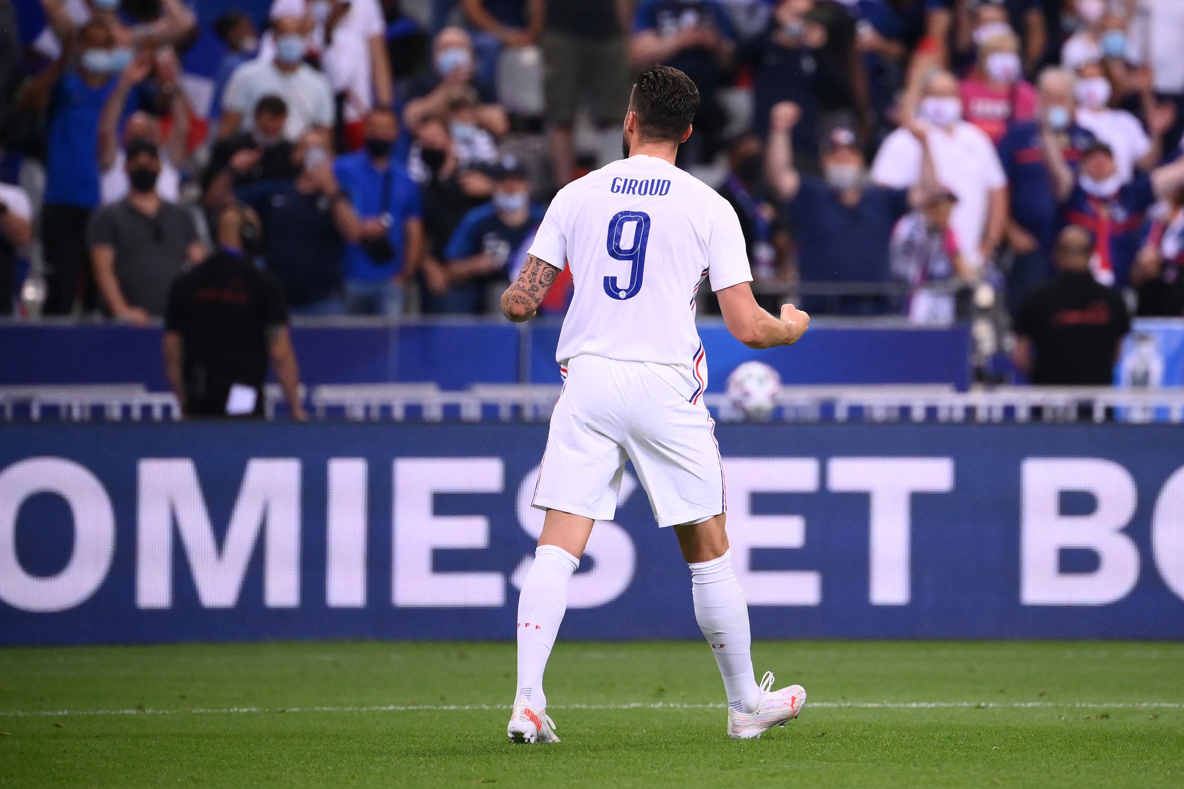 Olivier Giroud, auteur d'un doublé face à la Bulgarie