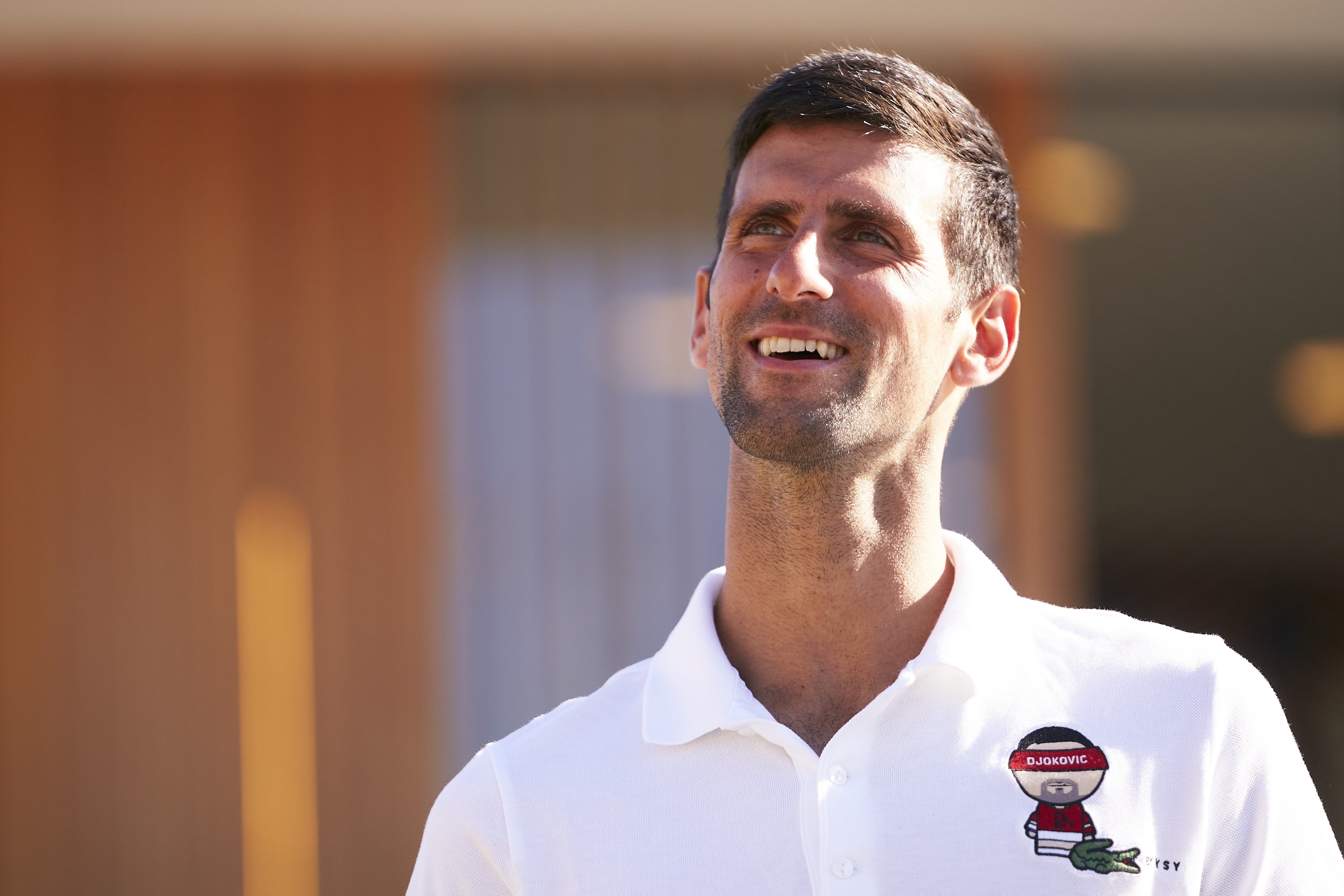 Novak Djokovic of Serbia looks on during day three of the Mallorca Championships 2021 at Country Club de Santa Ponça