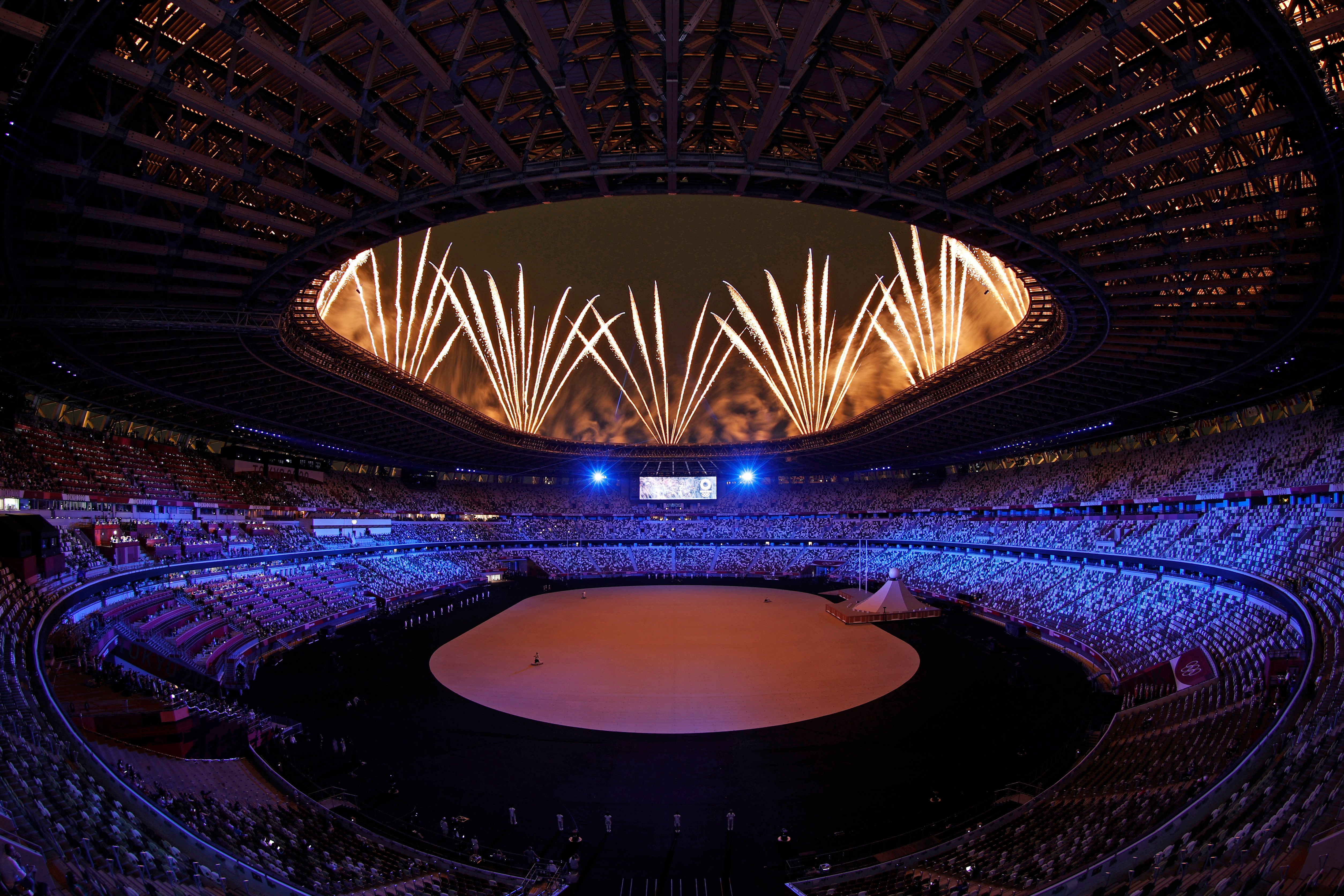 Le stade olympique de Tokyo lors de la cérémonie d'ouverture