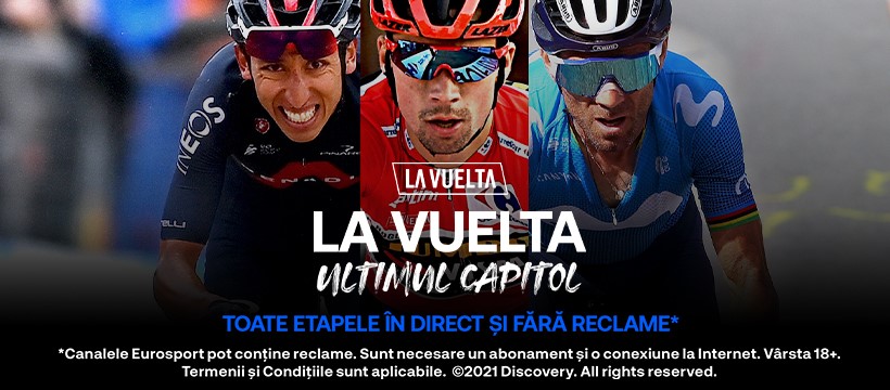 Vuelta 2021 se vede în direct și fără reclame pe Eurosport Player