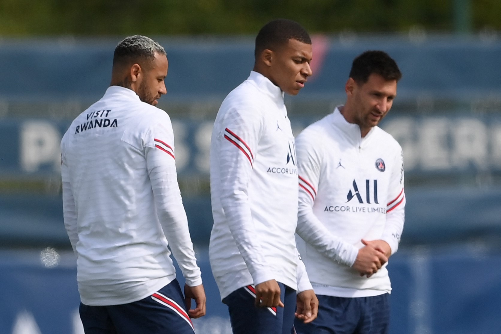 Neymar, Kylian Mbappe and Lionel Messi