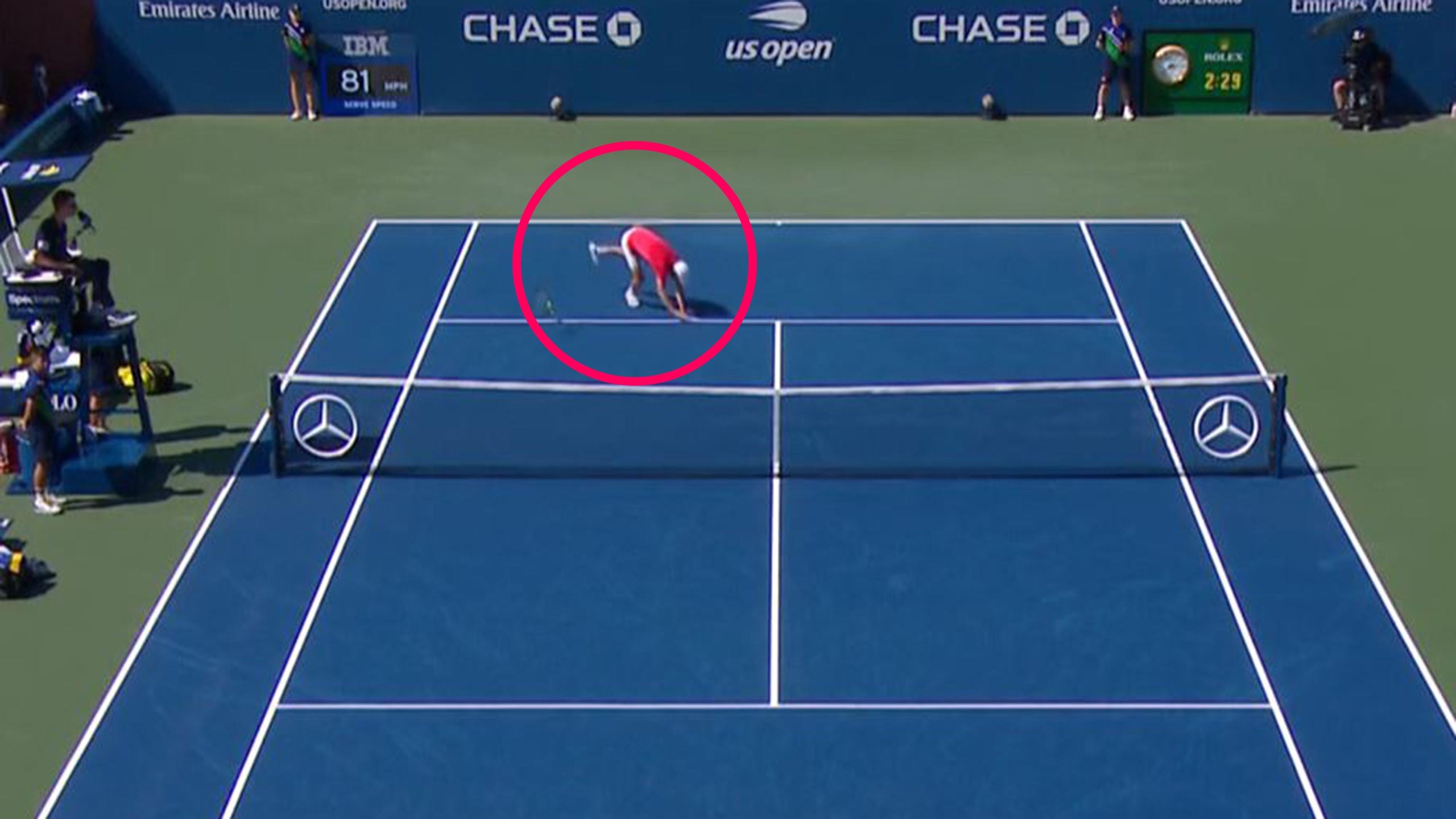 US Open 2021 Oscar Otte geht nach verwandeltem Matchball gegen Andreas