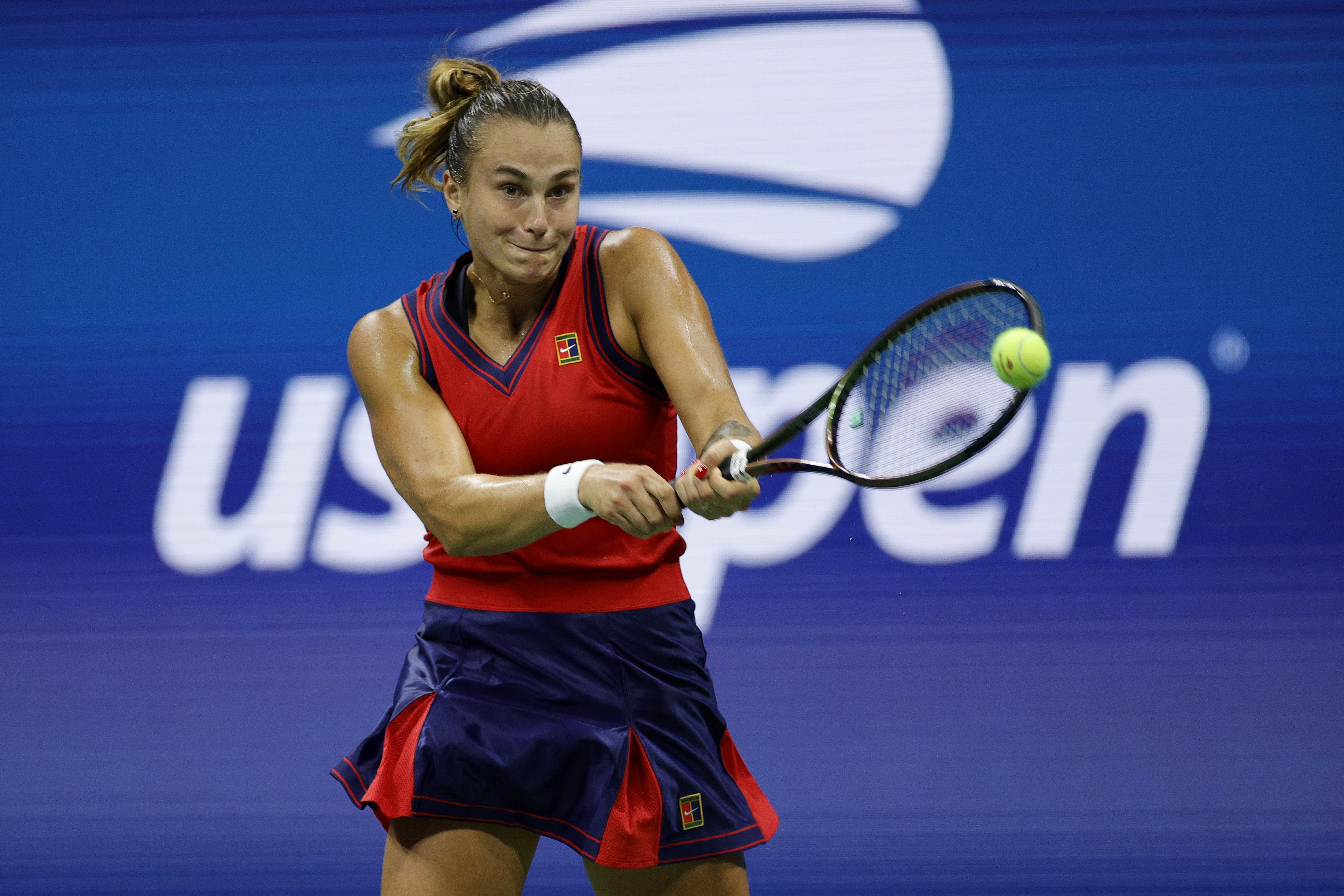 Aryna Sabalenka en los cuartos de final del US Open 2021