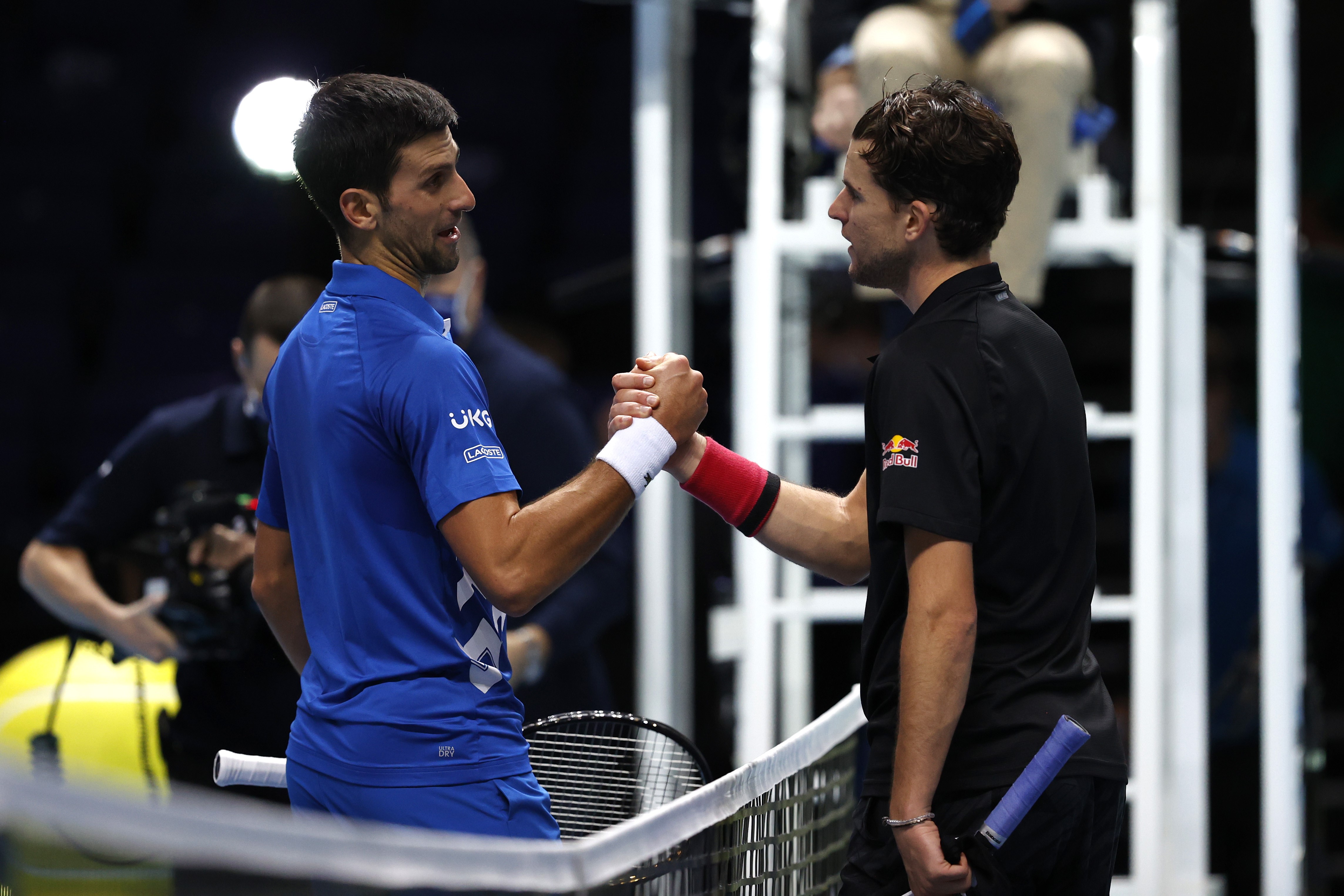 Novak Djokovic (l.) & Dominic Thiem