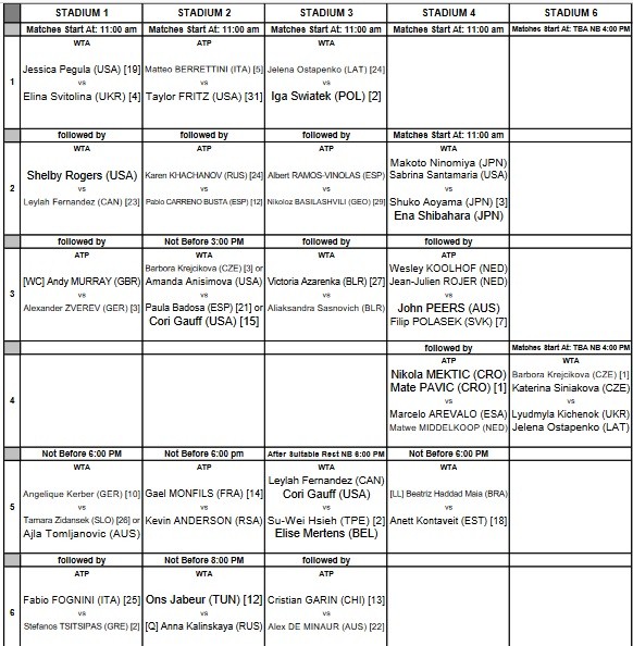 Order of play Indian Wells 2021 martedì 12 ottobre