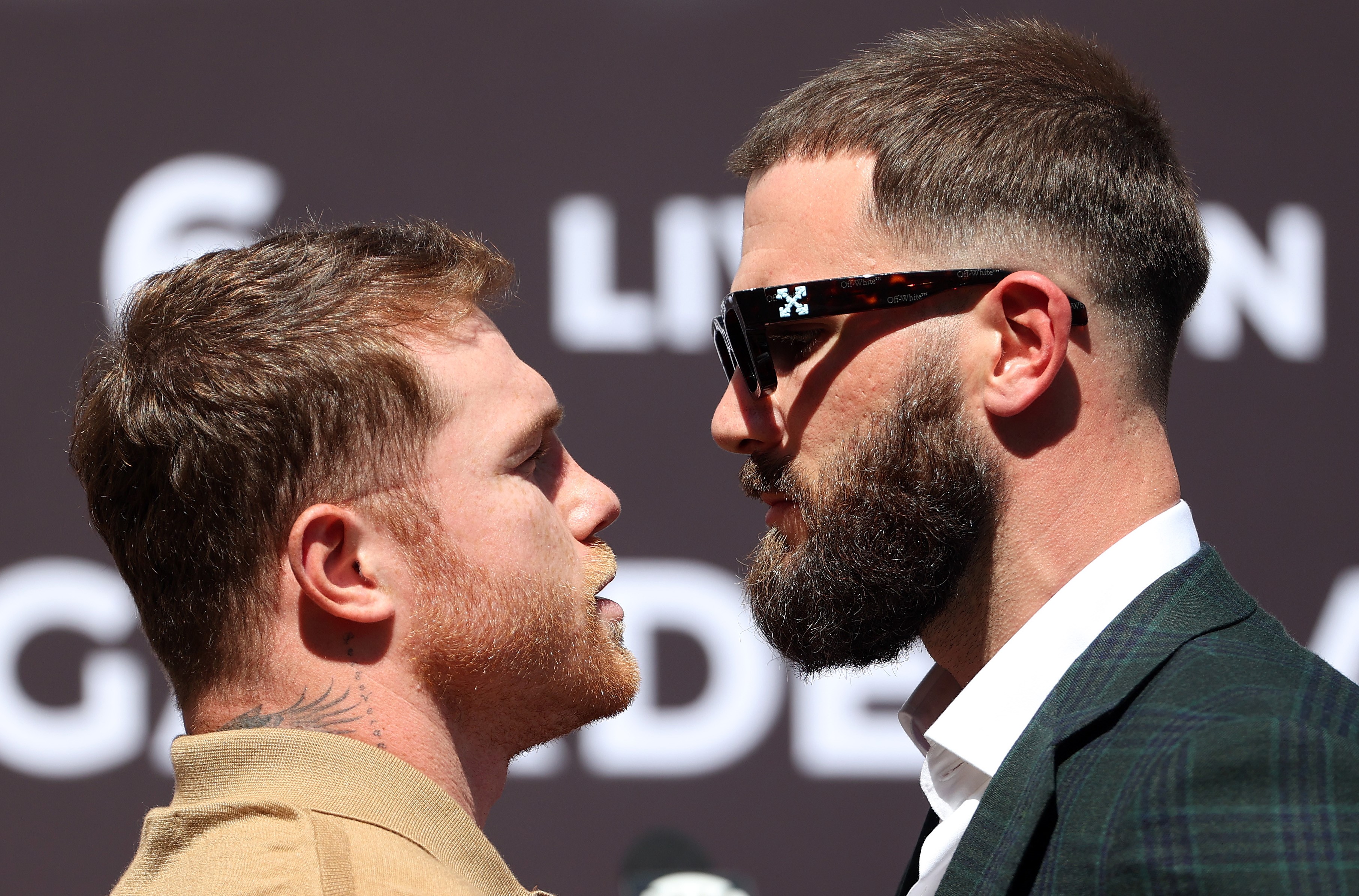 Canelo Alvarez and Caleb Plant