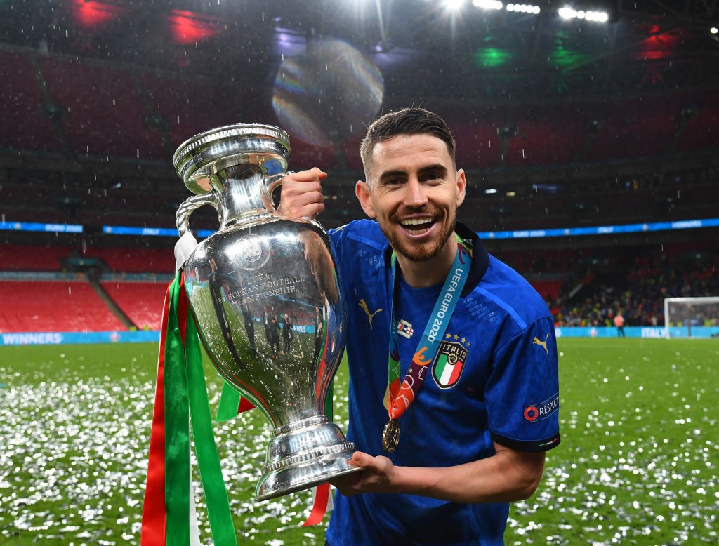 Jorginho, campione d'Europa con l'Italia a Euro 2020