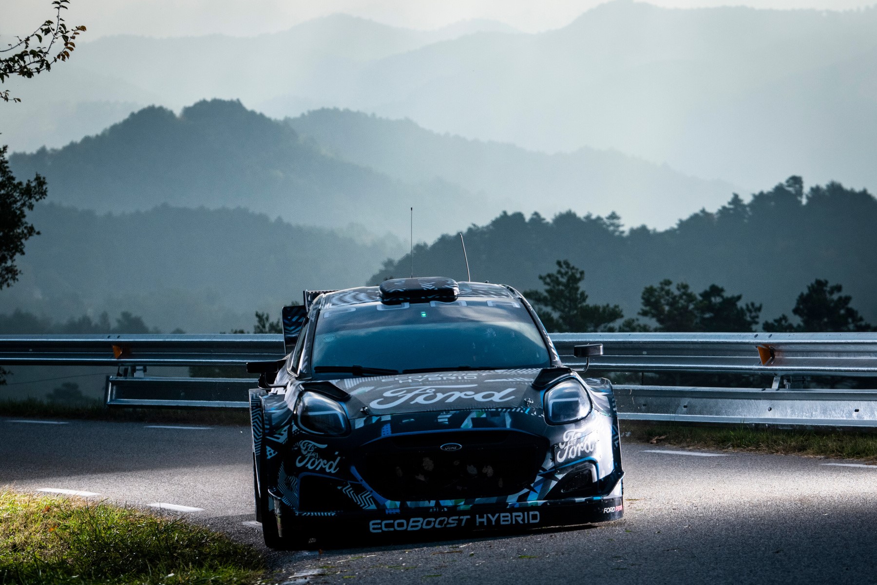 Sébastien Loeb, Isabelle Galmich (Ford M Sport) lors de test à Teruel le 21 décembre 2021