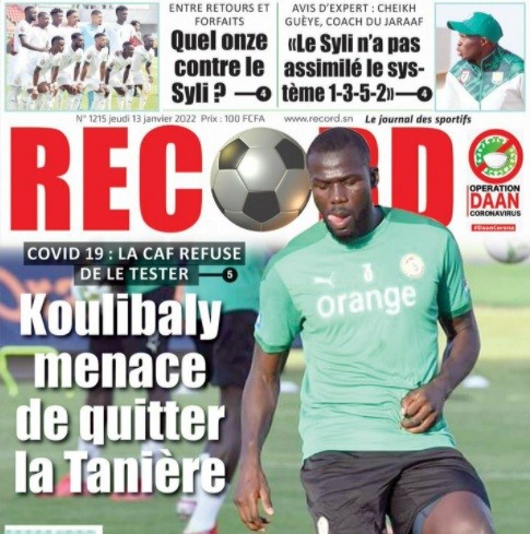 Il caso Koulibaly sulla prima pagina di Record