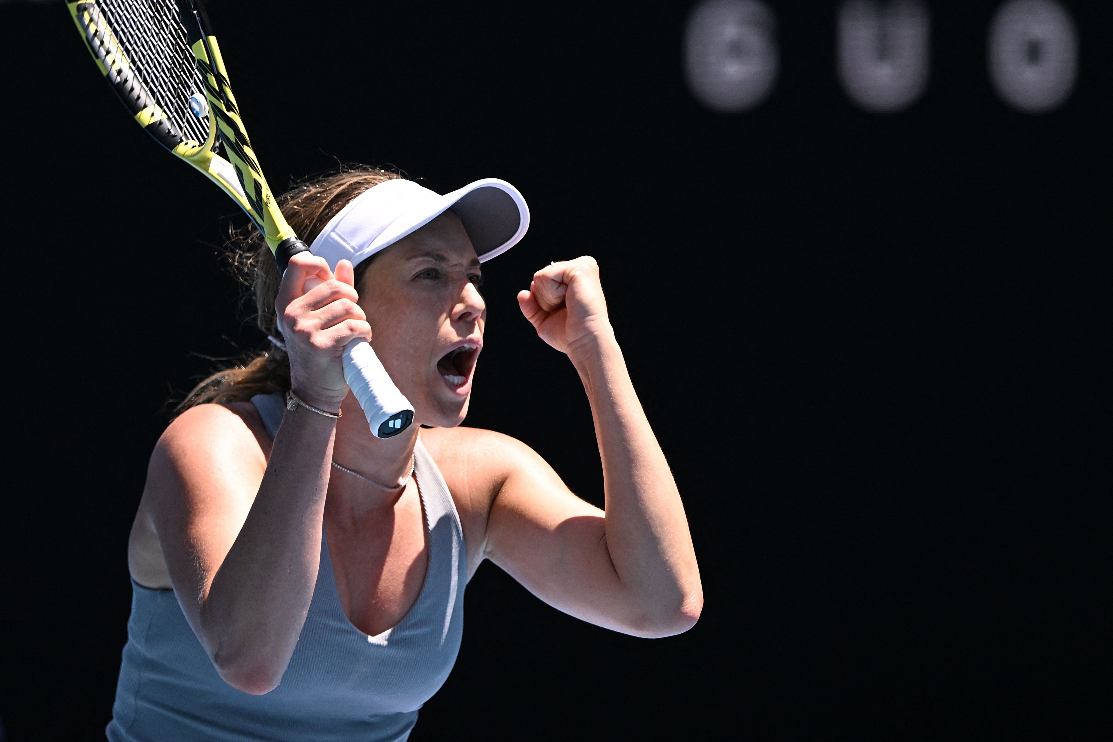 Danielle Collins après sa victoire contre Alizé Cornet en quart de finale de l'Open d'Australie 2022