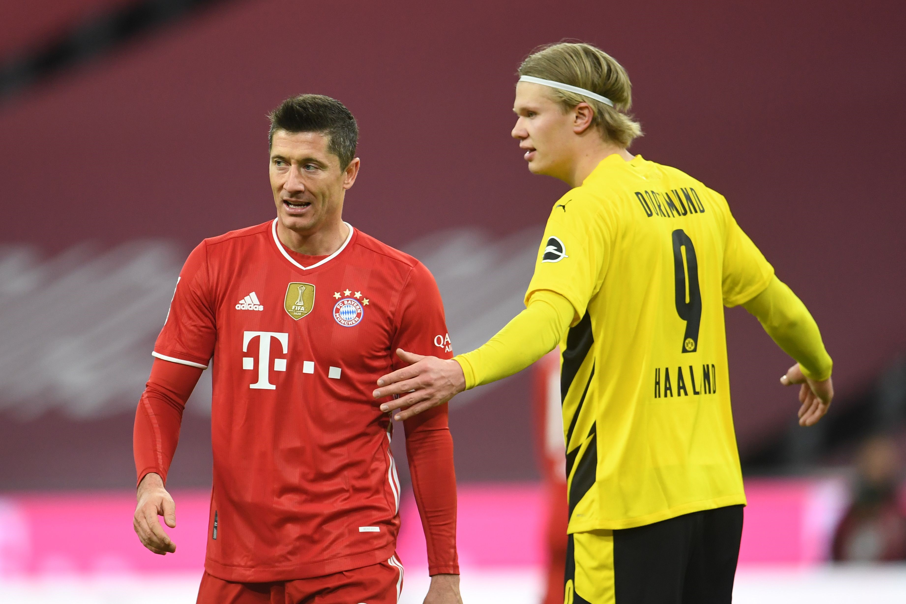 Die Top-Stürmer der Bundesliga unter sich: Robert Lewandowski und Erling Haaland