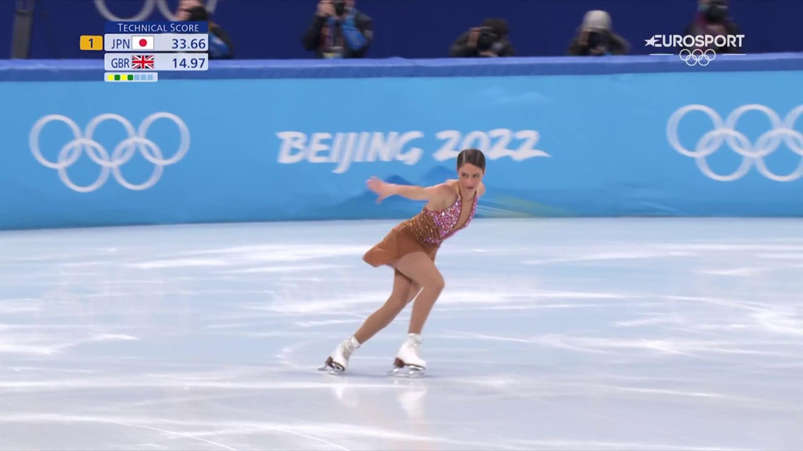 Watch Team GB figure skater McKay complete routine after early fall at